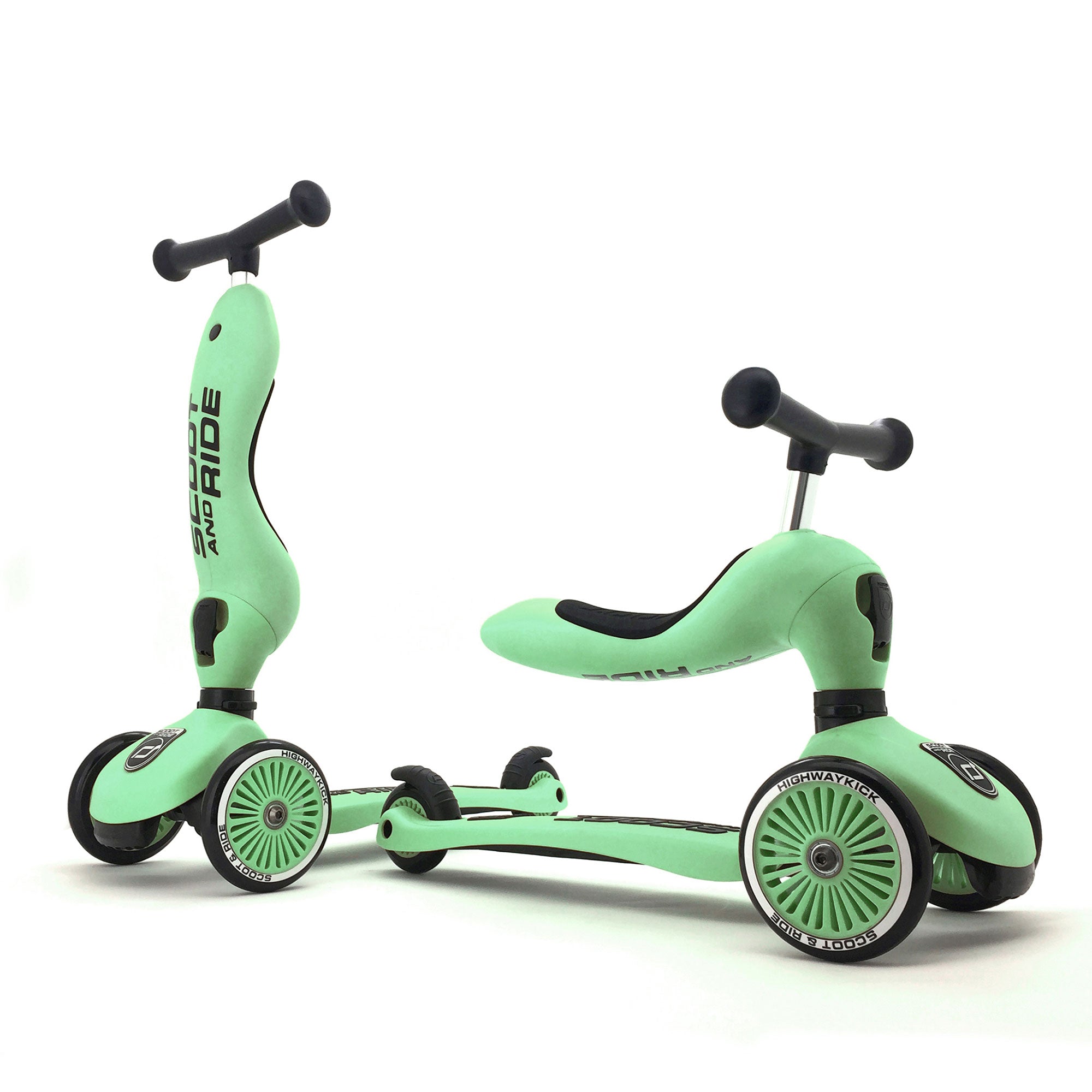 Scoot & Ride 2-in-1 Ride-On & Stand Kids Scooter, Ages 1-5, Kiwi (Open Box) - VMInnovations