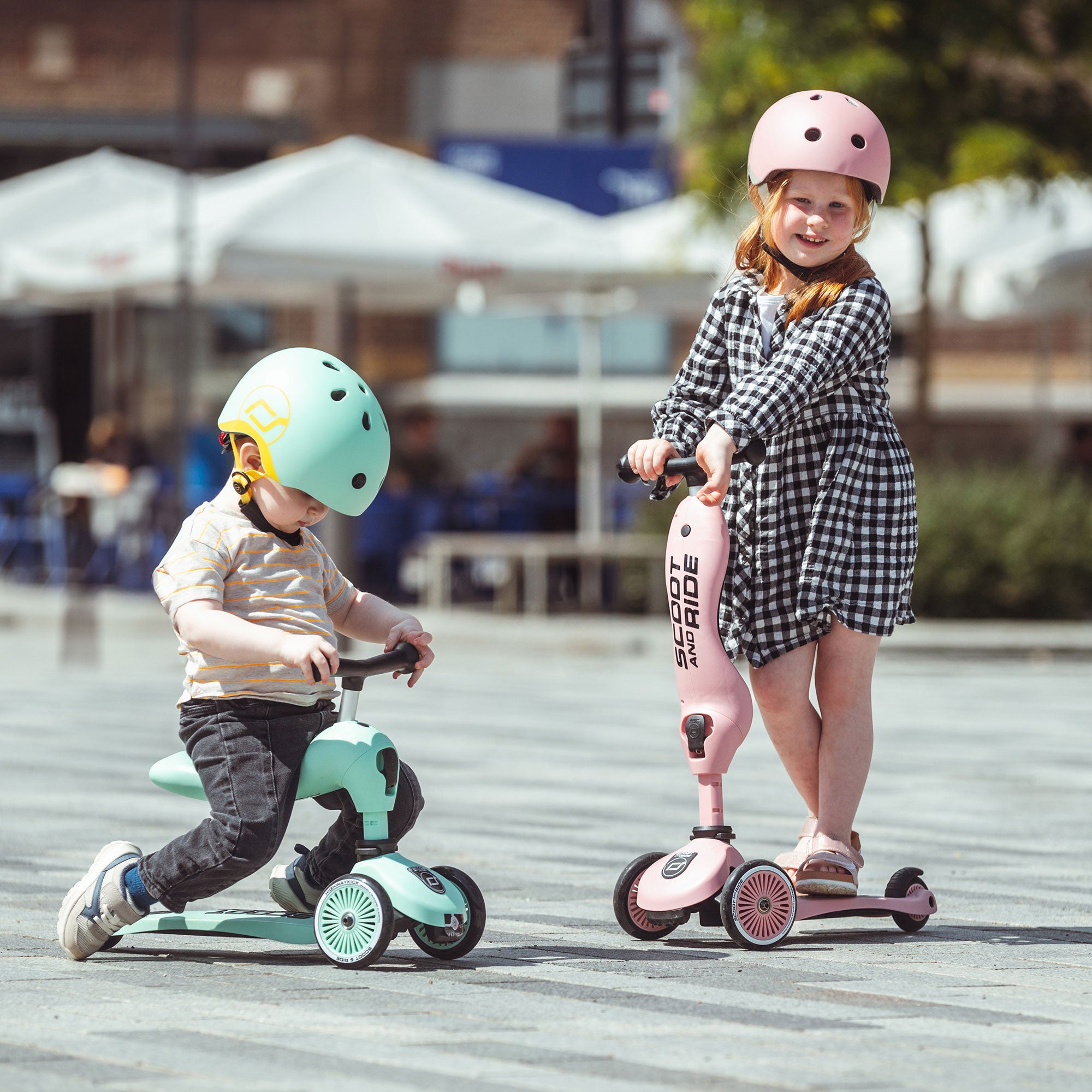 Scoot & Ride 2-in-1 Ride-On & Stand Kids Scooter, Ages 1-5, Kiwi (Open Box) - VMInnovations