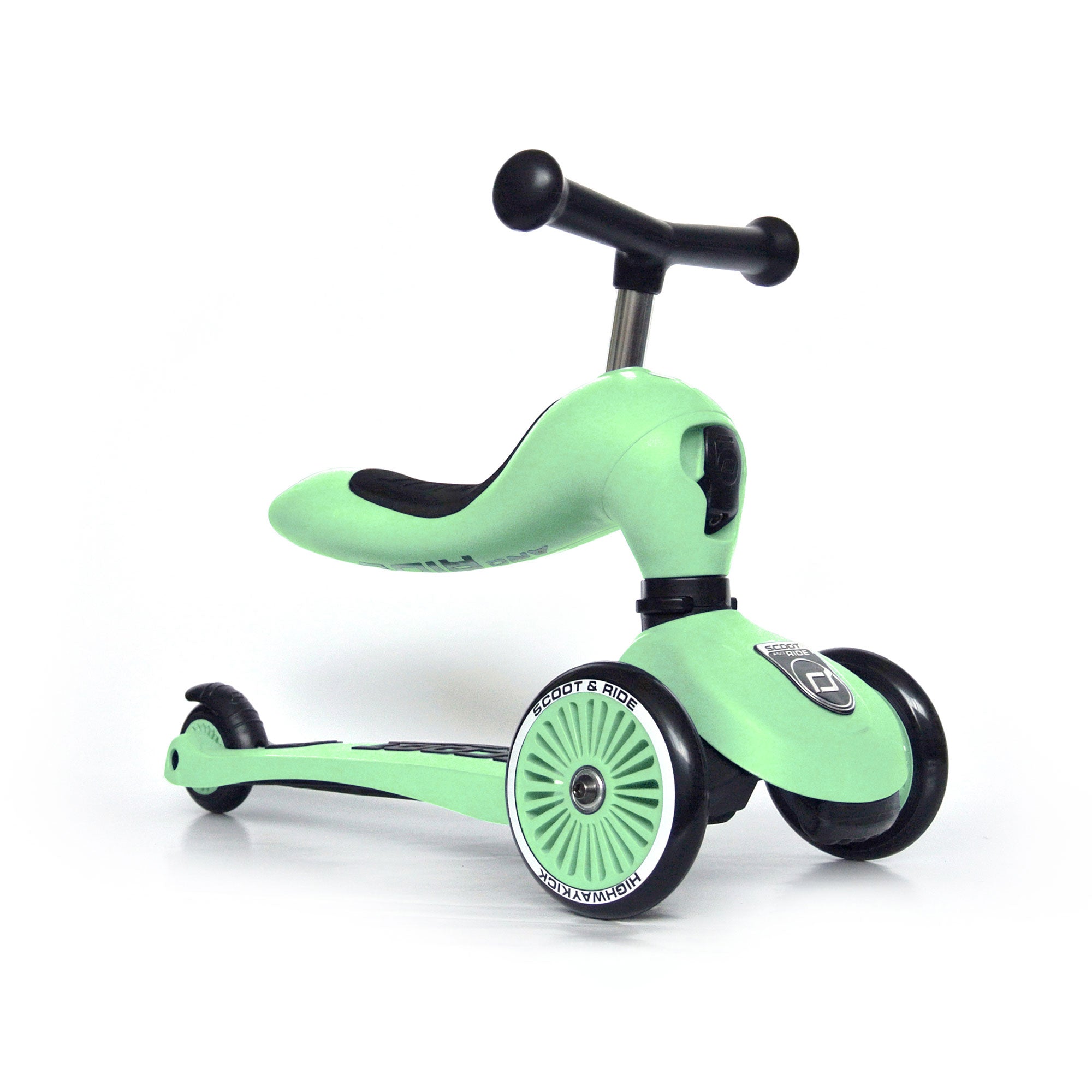 Scoot & Ride 2-in-1 Ride-On & Stand Kids Scooter, Ages 1-5, Kiwi (Used) - VMInnovations