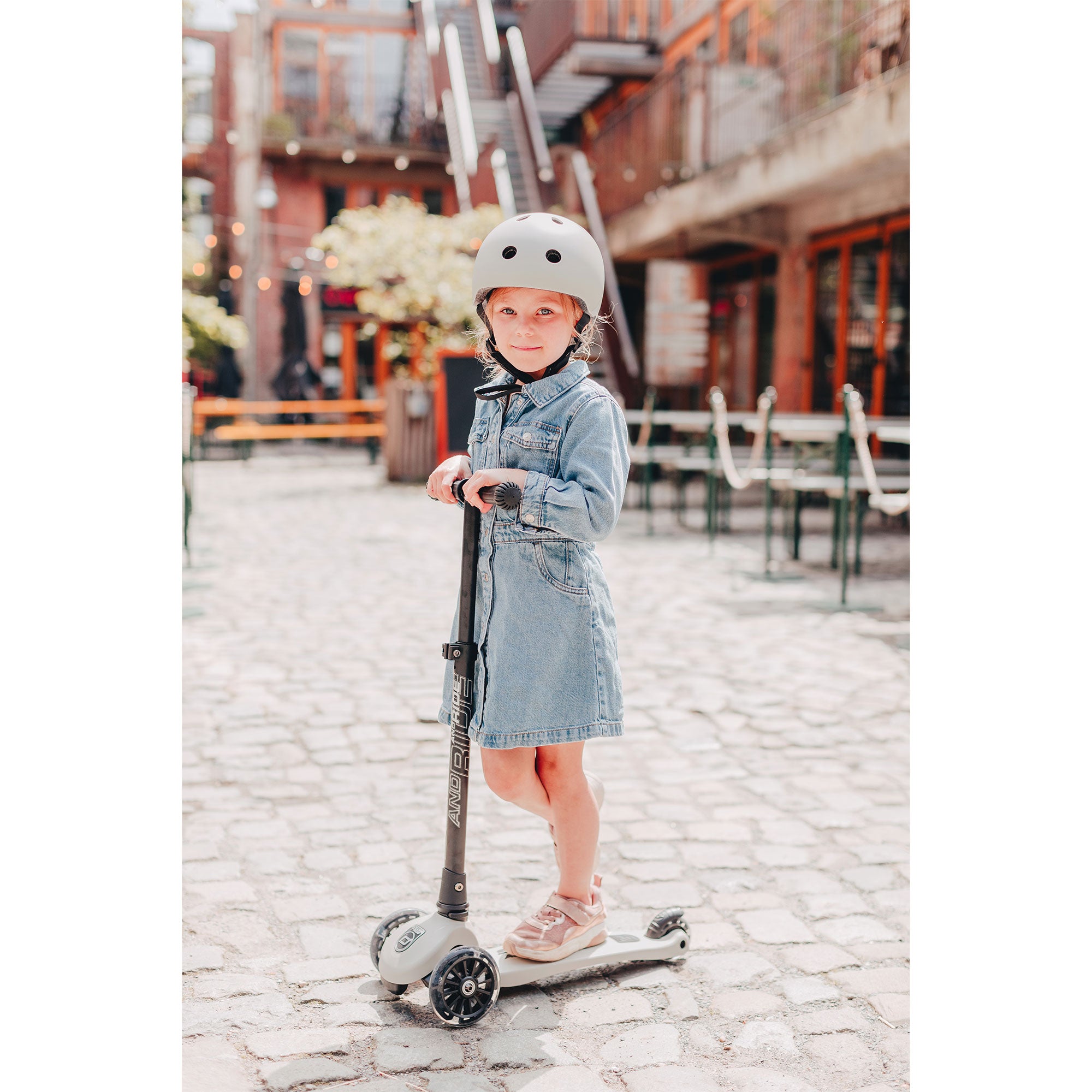 Scoot & Ride Stand-up Push Scooter for Ages 3-6, Highwaykick 3, Ash (Open Box)