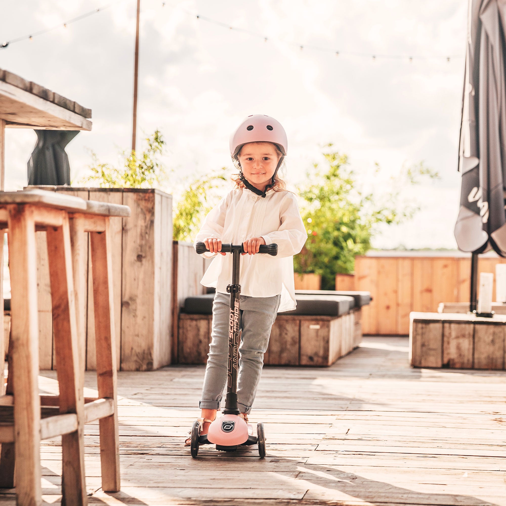 Scoot & Ride Stand-up Push Scooter for Children Ages 3-6, Highwaykick 3, Rose - VMInnovations