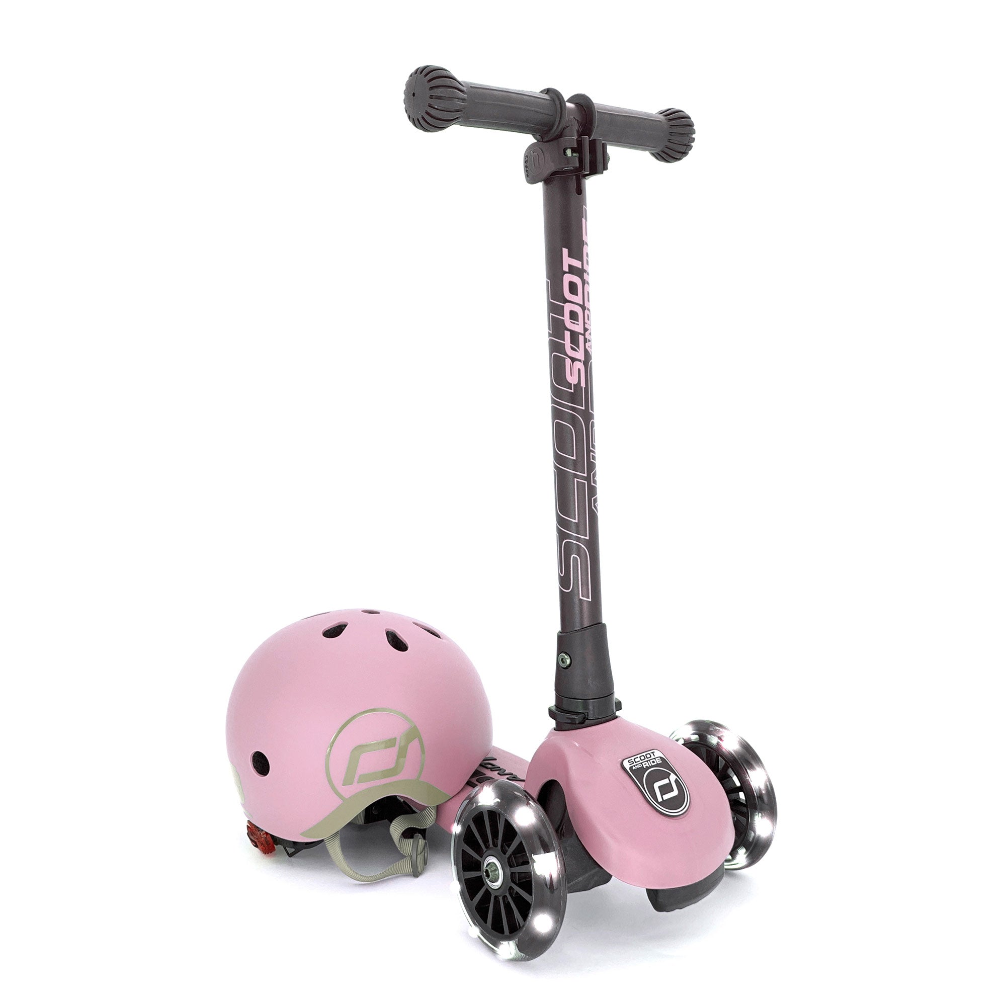 Scoot & Ride Stand-up Push Scooter for Children Ages 3-6, Highwaykick 3, Rose