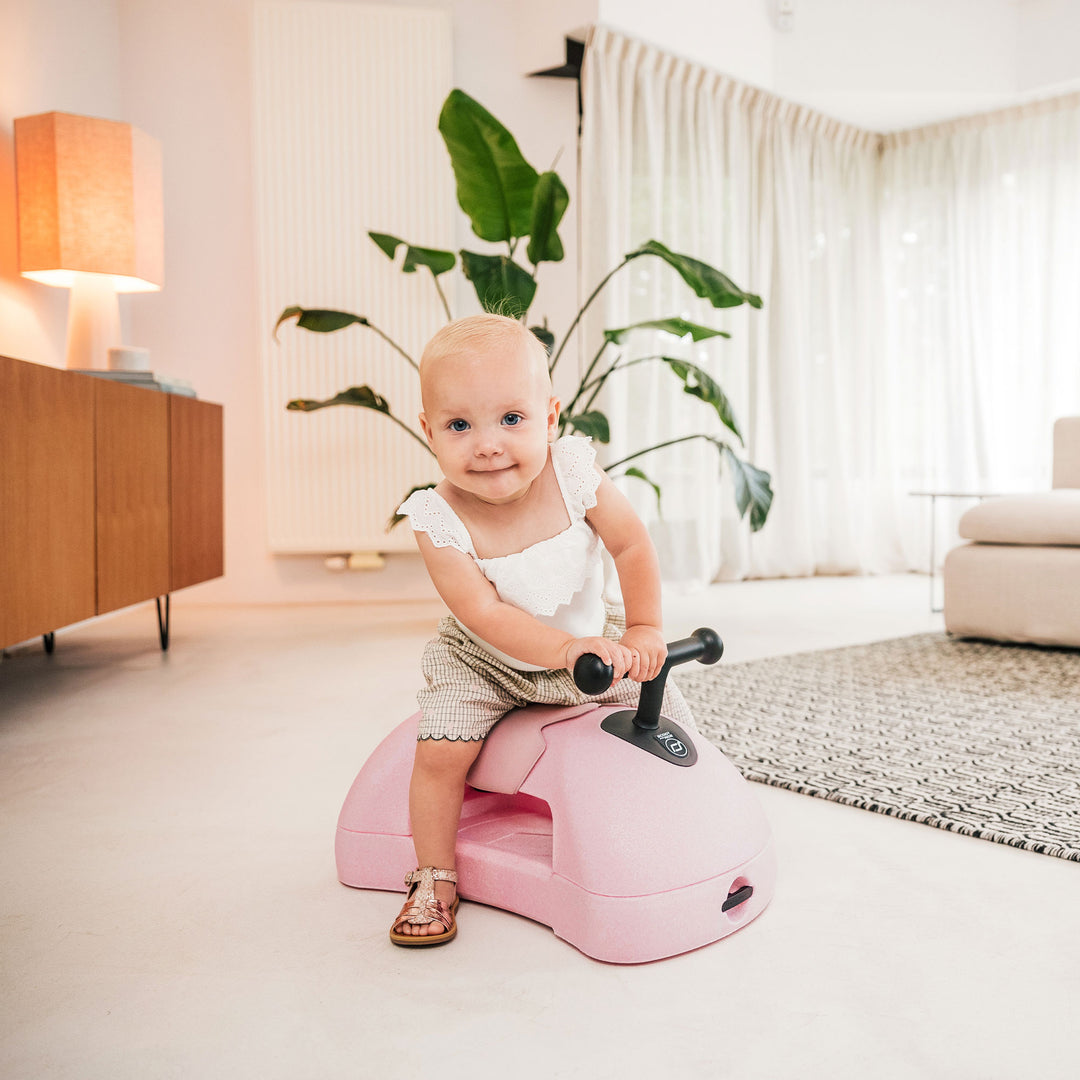 Scoot & Ride My First 3 in 1 Baby Walker, Ride On, & Scoot Board w/Storage, Rose - VMInnovations
