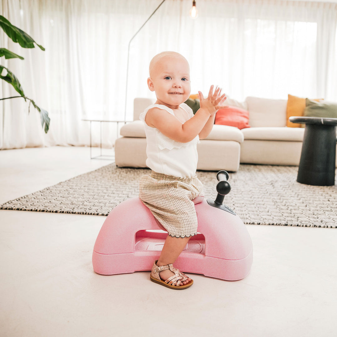 Scoot & Ride My First 3 in 1 Baby Walker, Ride On, & Scoot Board w/Storage, Rose - VMInnovations