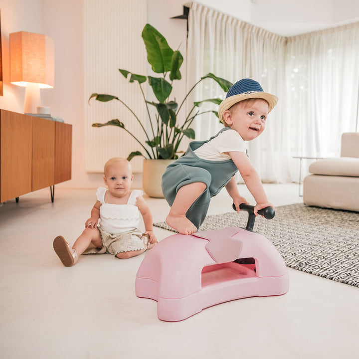 Scoot & Ride My First 3 in 1 Baby Walker, Ride On, & Scoot Board w/Storage, Rose - VMInnovations