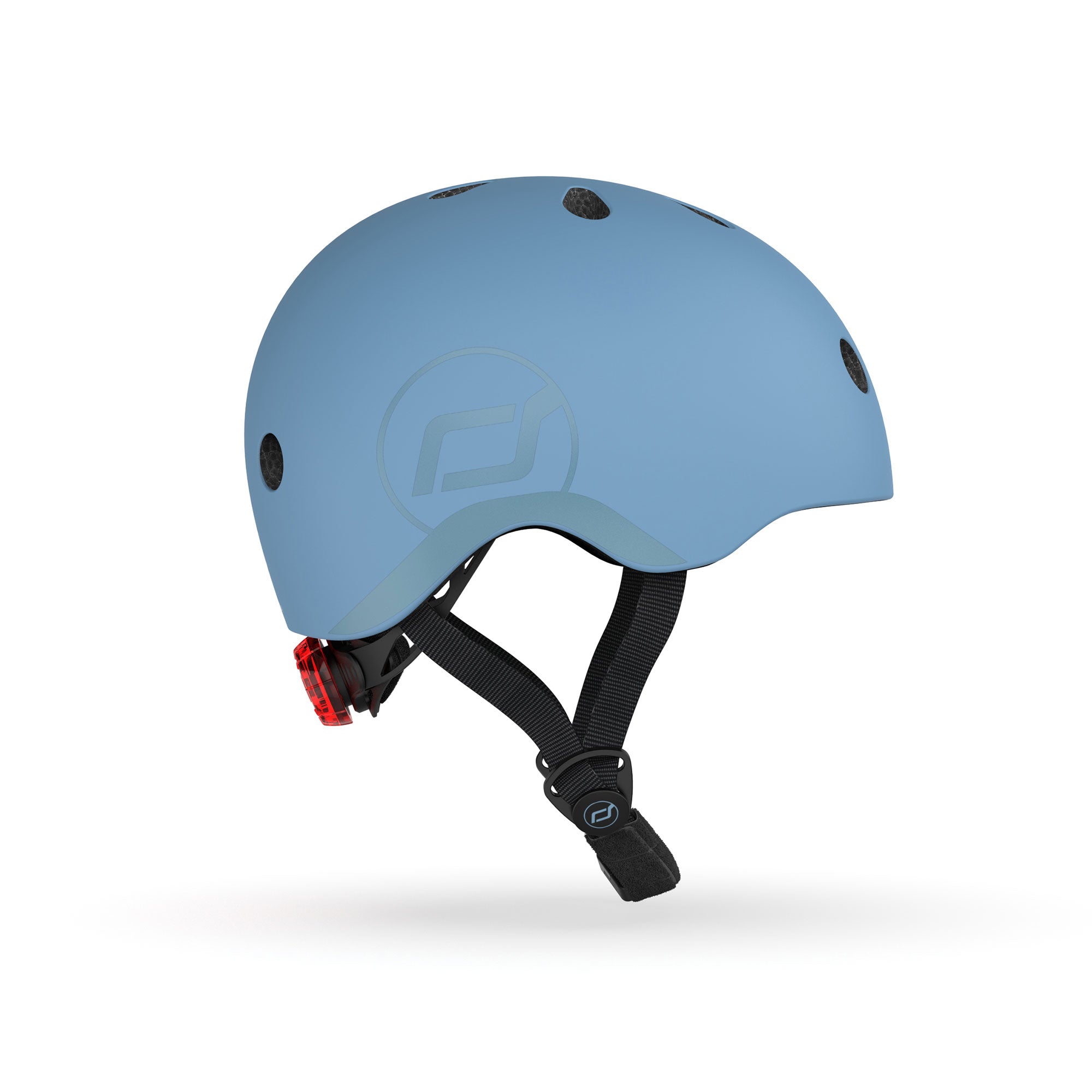 Scoot & Ride Kids Bike and Scooter Helmet with LED Light, S-M, Steel (Open Box) - VMInnovations