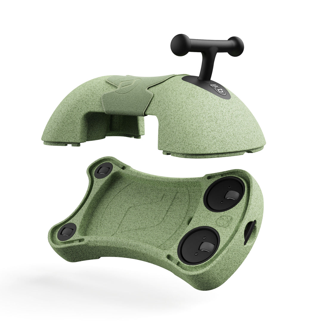 Scoot & Ride My First 3 in 1 Baby Walker, Ride On & Scoot Board w/Storage, Olive