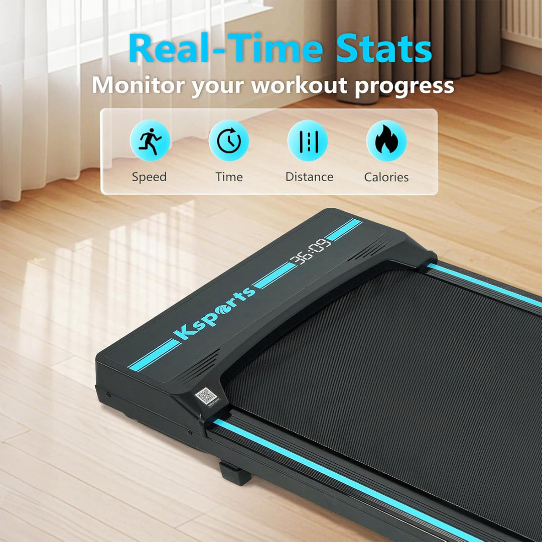 Ksports Under Desk Walking Pad Classic Treadmill with Wheels and Remote, 2.5 HP - VMInnovations
