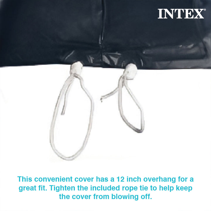Intex 8 Foot Easy Set Cover for Above Ground Swimming Pool Vinyl Round (2 Pack) - VMInnovations