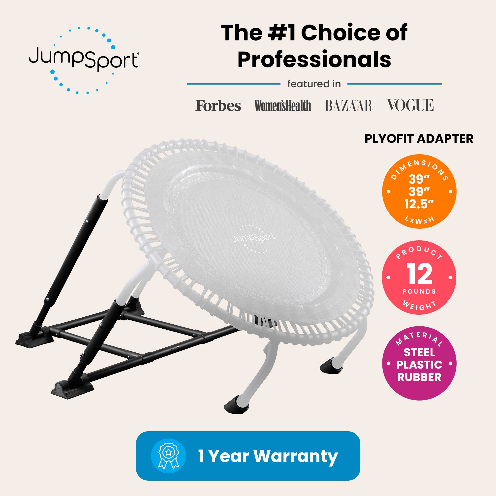 JumpSport PlyoFit PRO Adapter for 39"/44" Fitness Trampolines Home Gym(Open Box)