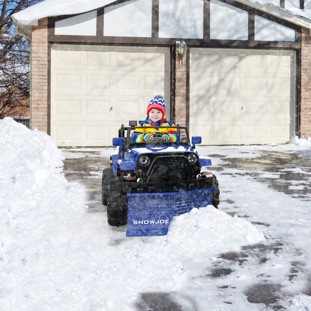 Snow Joe 24V Ride On Car Toy with Snow Plow Scoop and Parental Remote, 24V-SUV1 - VMInnovations