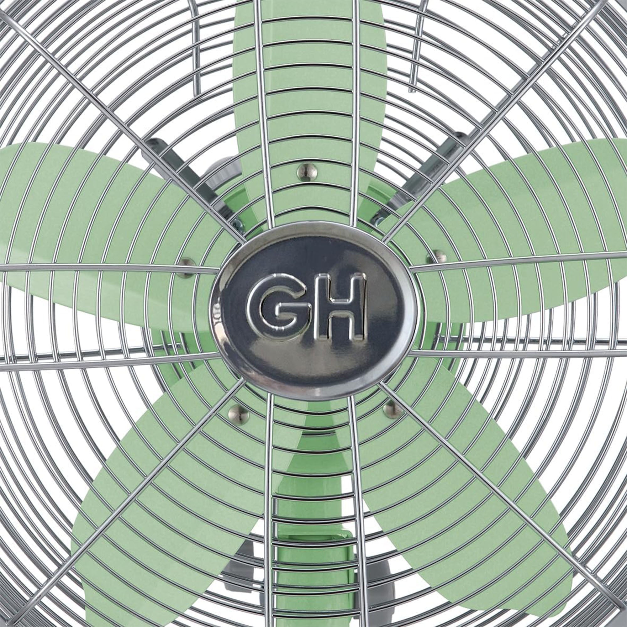 Good Housekeeping All-Metal Oscillating Retro Desk Fan, 12", Green (Open Box) - VMInnovations