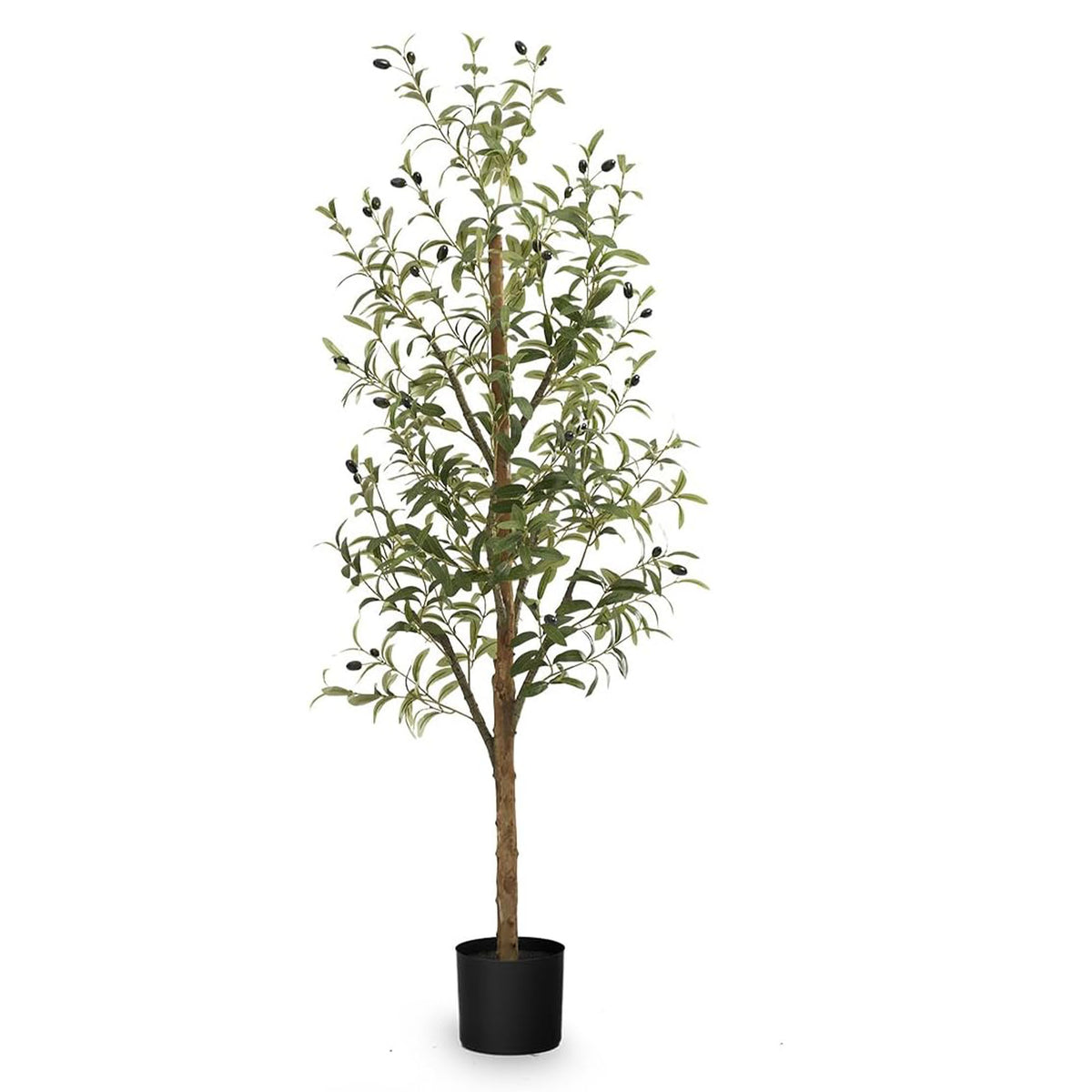Maia Shop Olive Tree 5 Foot Fake Silk Tree with Realistic Leaves (Open Box)