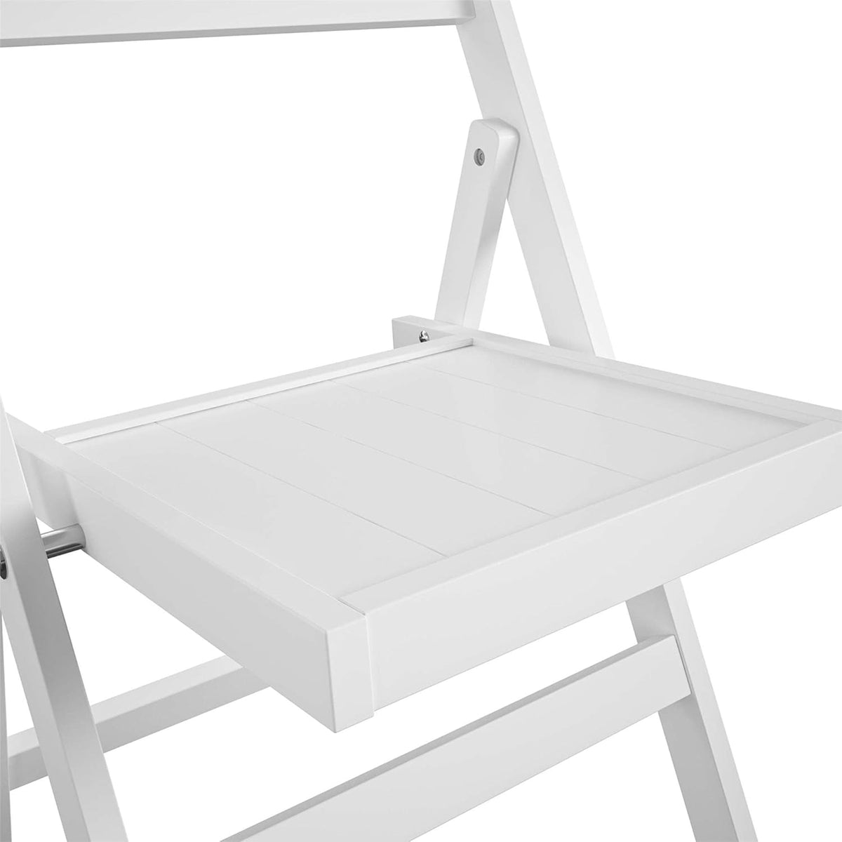 Cosco 2-Pack XL Folding Chairs, Slat Back, Indoor Dining or Extra Seating, White - VMInnovations