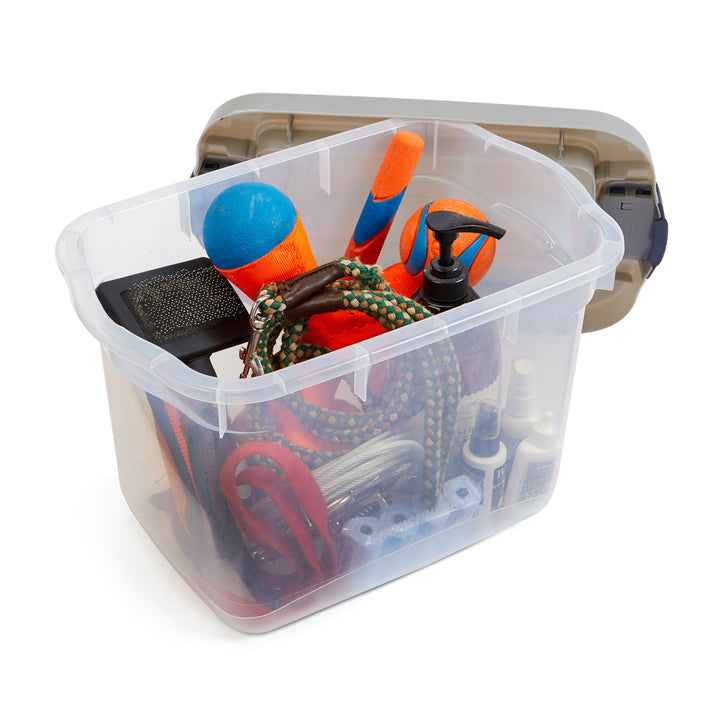Rubbermaid 6 Pack Roughneck Clear Storage Containers, Stackable Totes, 19 Quart - VMInnovations