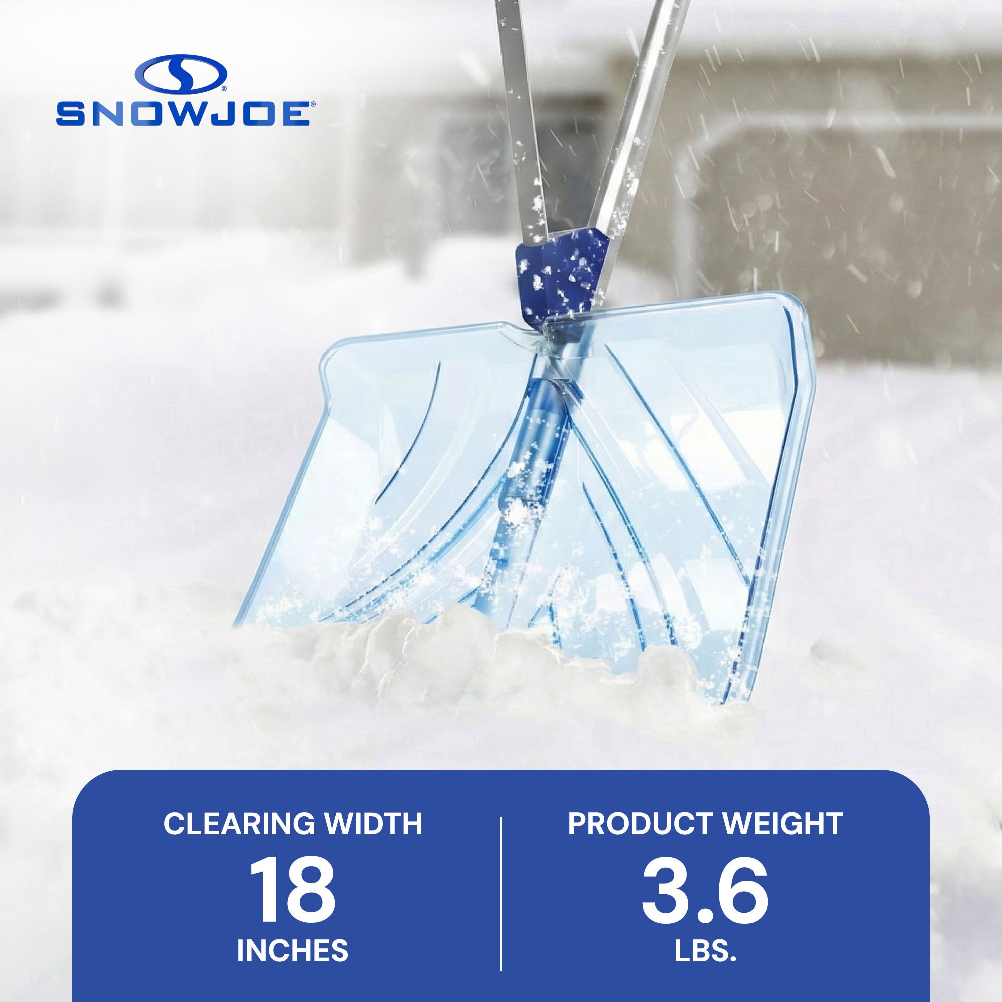 Snow Joe Shovelution Snow Shovel with 18" Shovel Blade and Handle, SJ-SHLV02