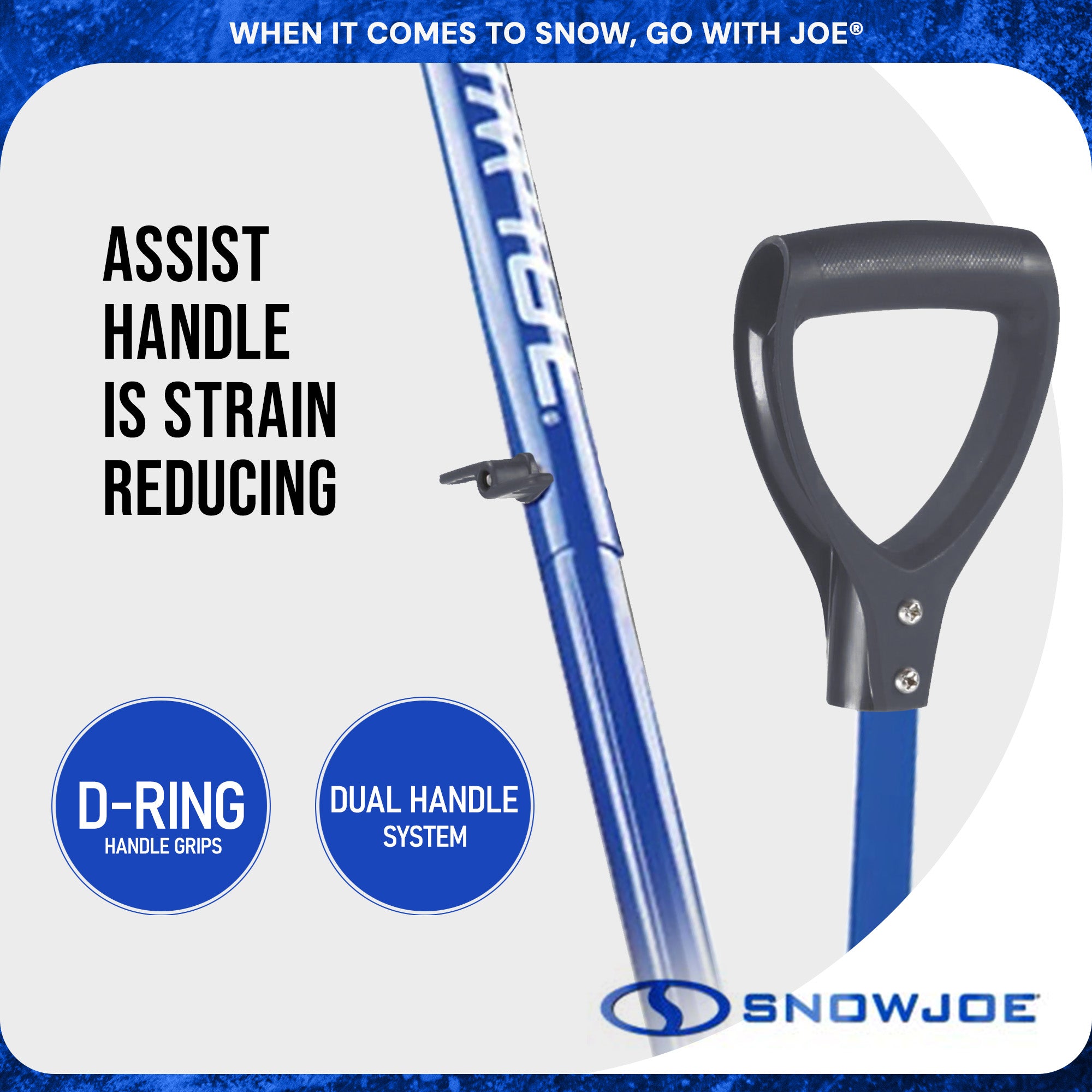 Snow Joe 4 Pack Shovelution Snow Shovel with 20" Shovel Blade & Assist Handle