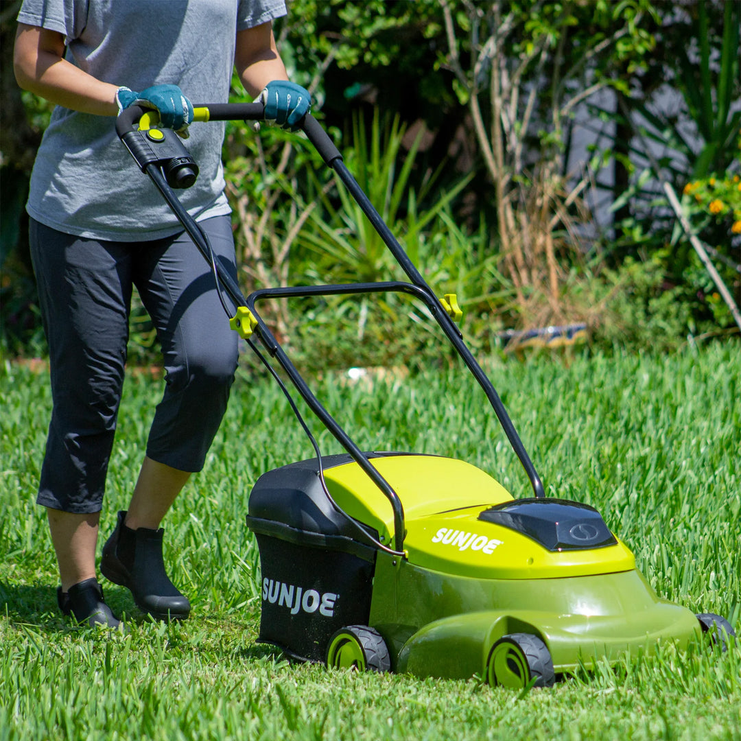 Sun Joe 14" Electric Cordless Lawn Mower with 10.6 Gal Grass Catcher, MJ401C-XR - VMInnovations