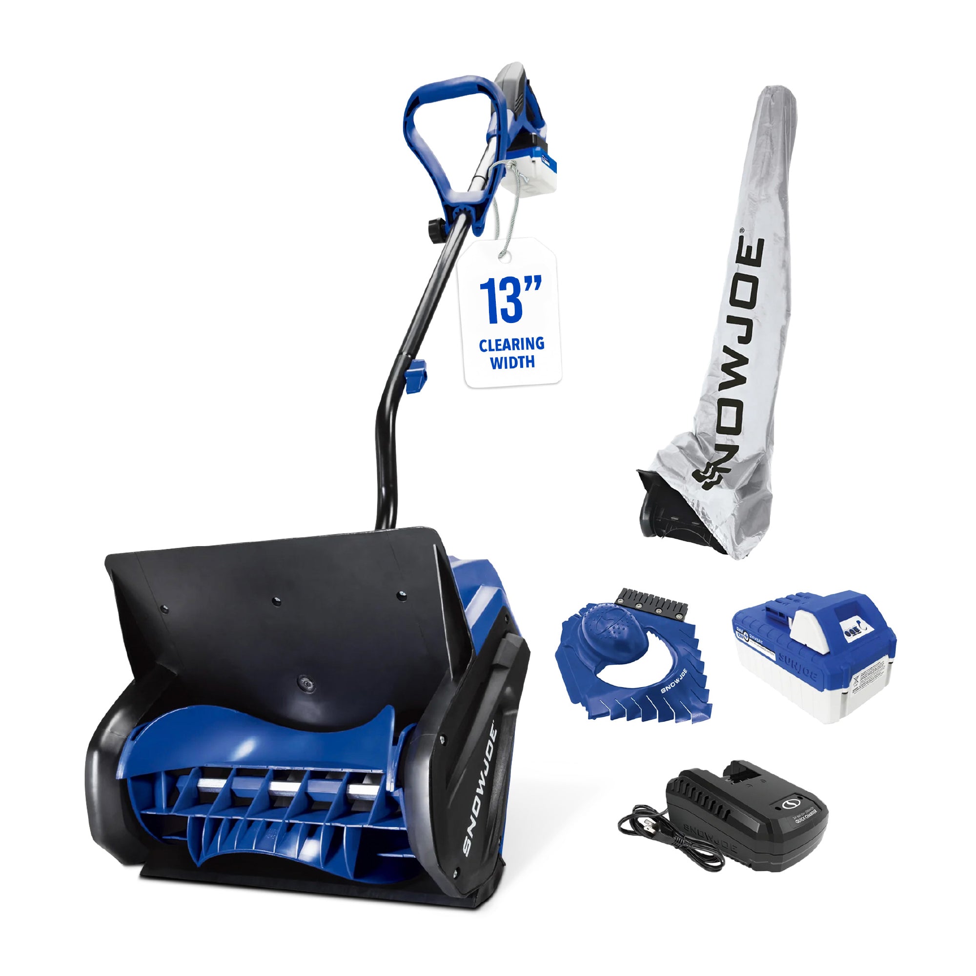 Snow Joe IONMAX 24V Cordless Battery-Power Snow Shovel Bundle, 13", 24V-SS13-TV1