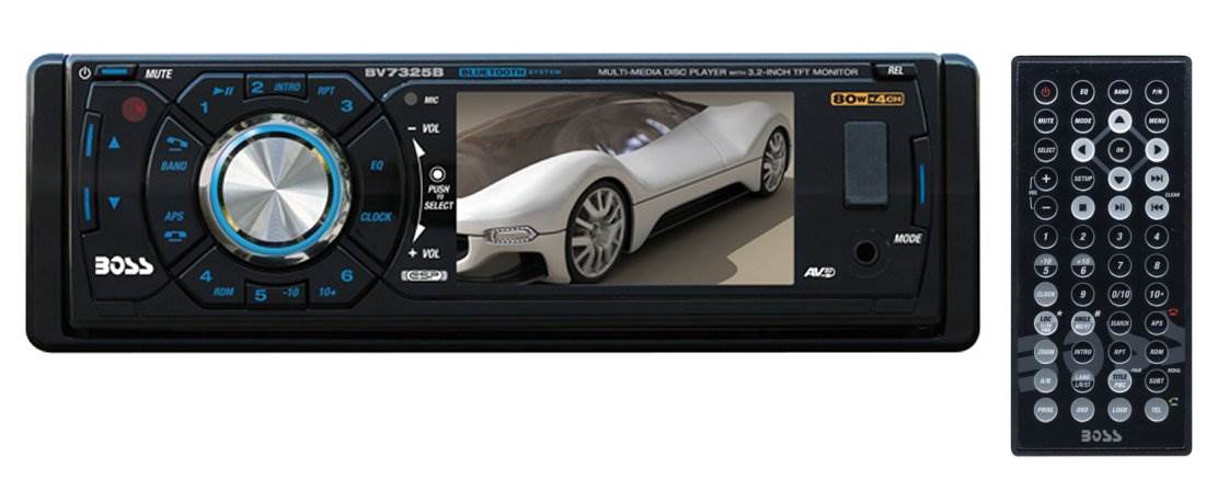 BOSS BV7325B 3.2" LCD DVD/CD/USB SD Bluetooth Receiver + 2) 5x7" 450W Speakers