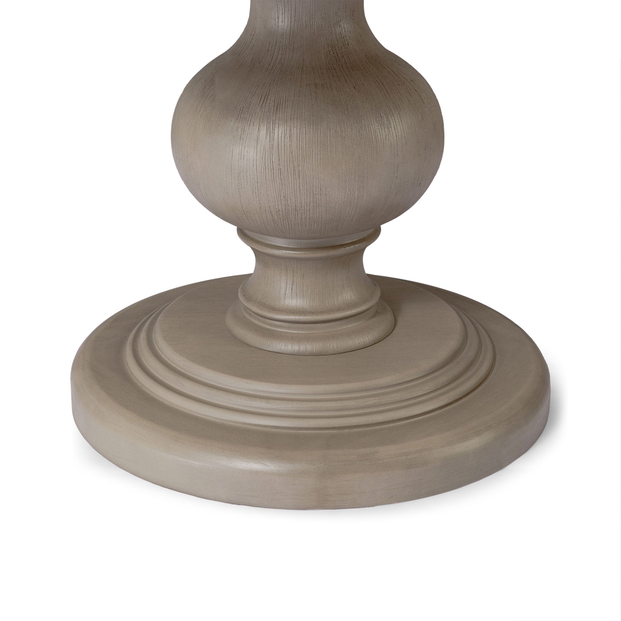 Zola Classical Round Wooden Dining Table in Antiqued Grey Finish - VMInnovations