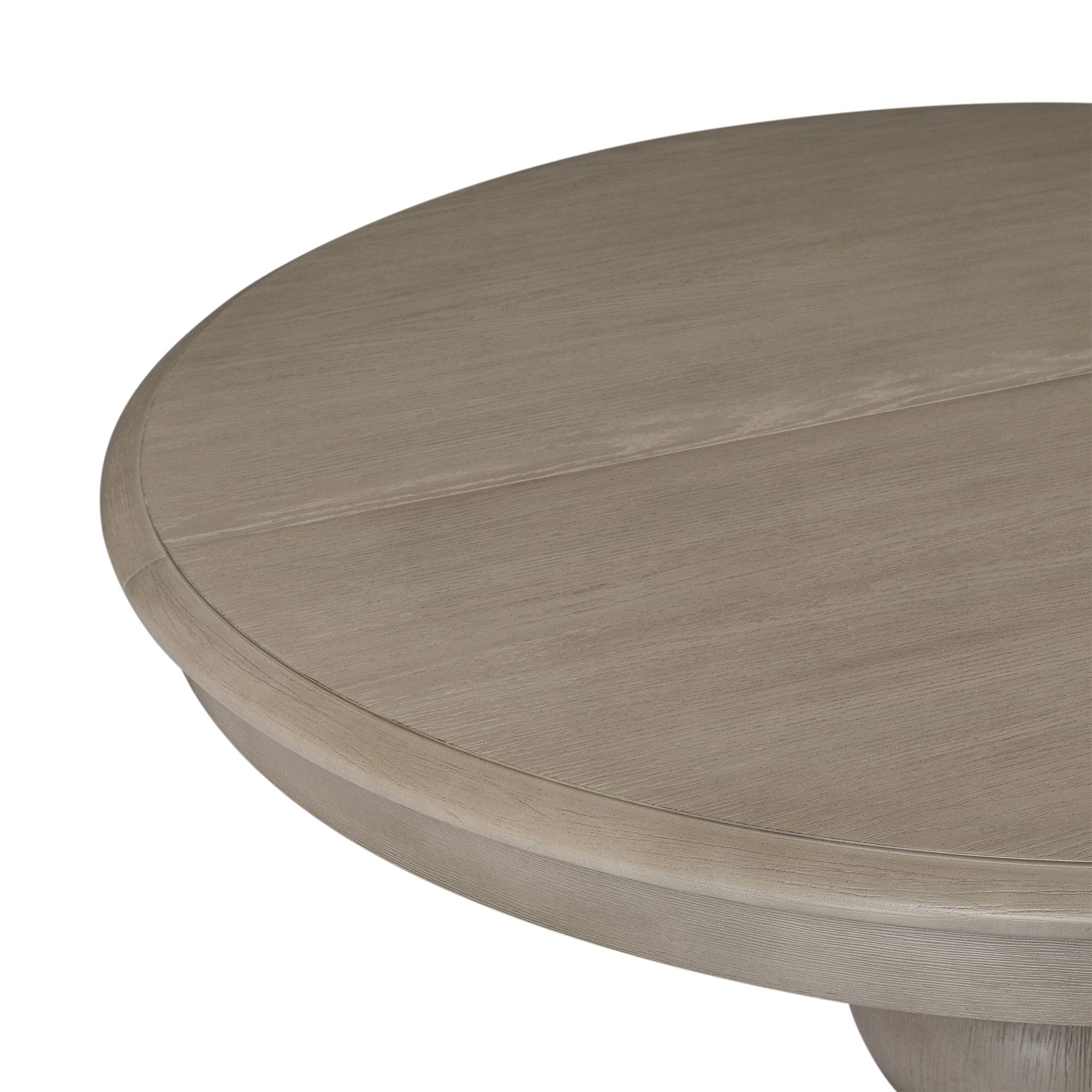 Zola Classical Round Wooden Dining Table in Antiqued Grey Finish - VMInnovations