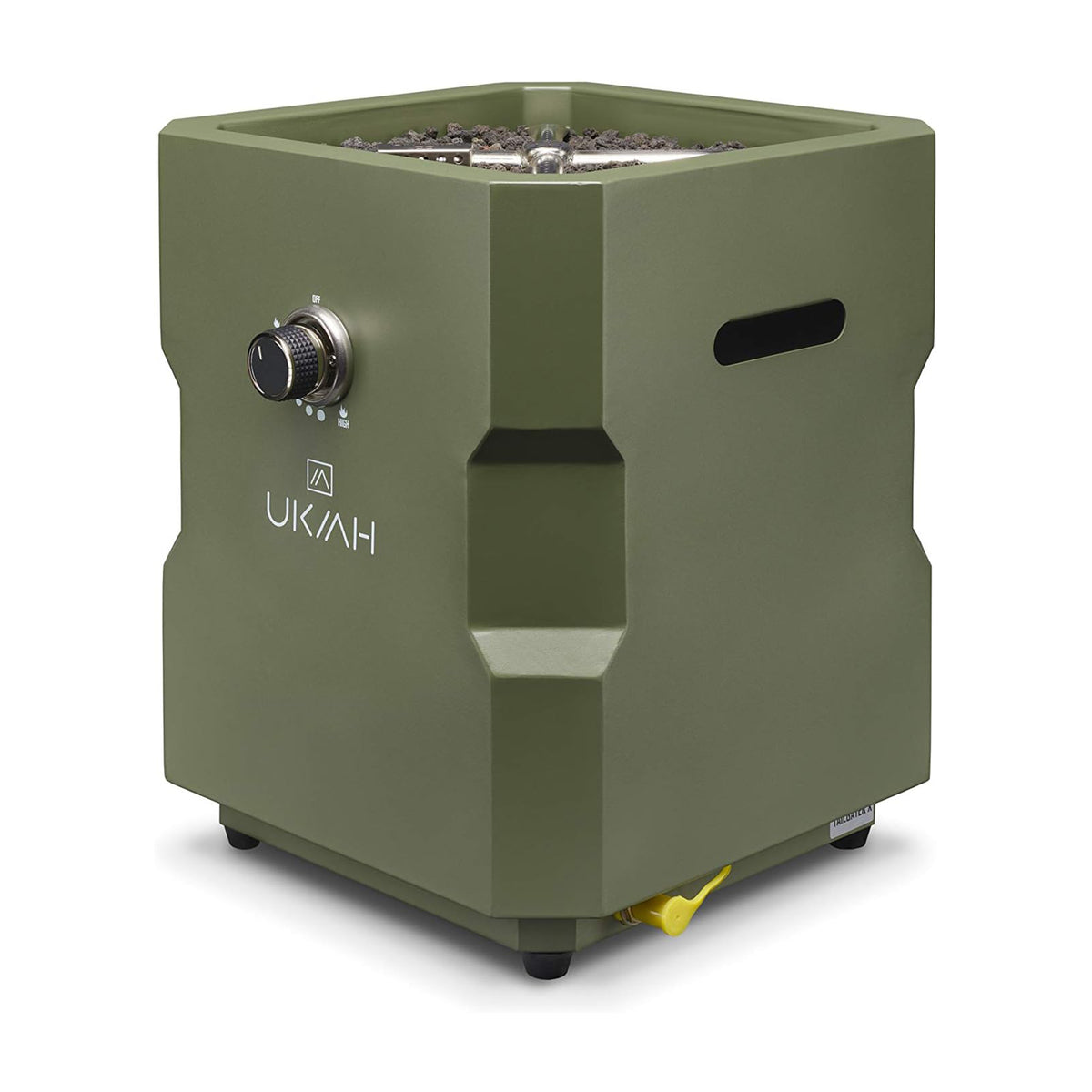 UKIAH Tailgater X Portable Outdoor Propane Fire Pit Table, 48000 BTU, Green - VMInnovations