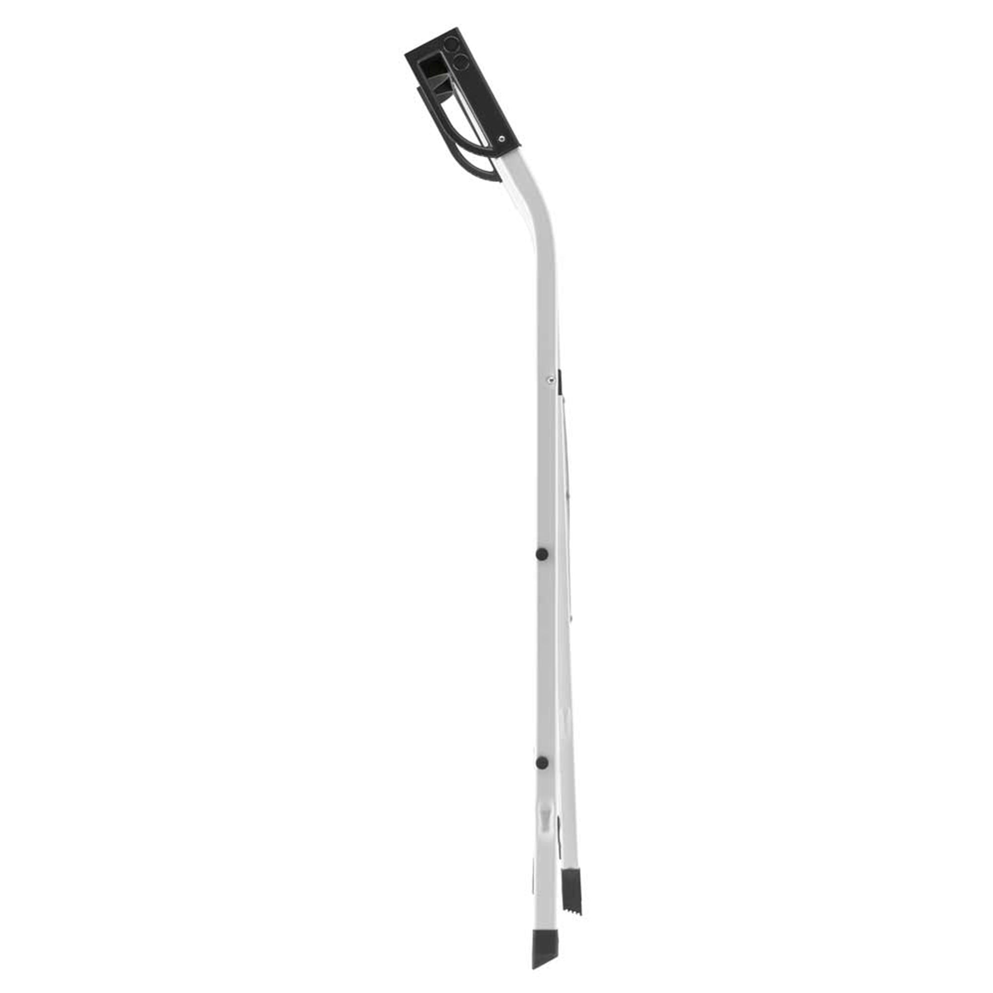 Hailo Folding Step Stool, Non-Slip 2 Step Steel Ladder, White (Open Box) - VMInnovations