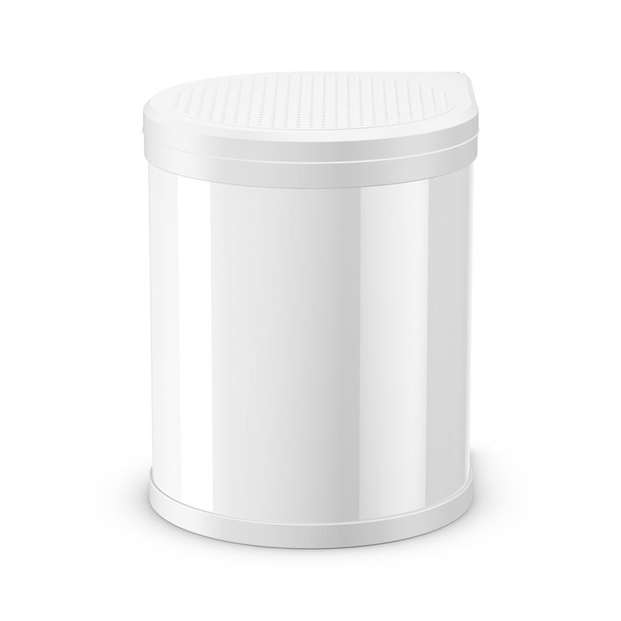 Hailo Compact Trash Can, 4 Gal, Lid-Lift, Small Kitchen Bin, White (Open Box) - VMInnovations