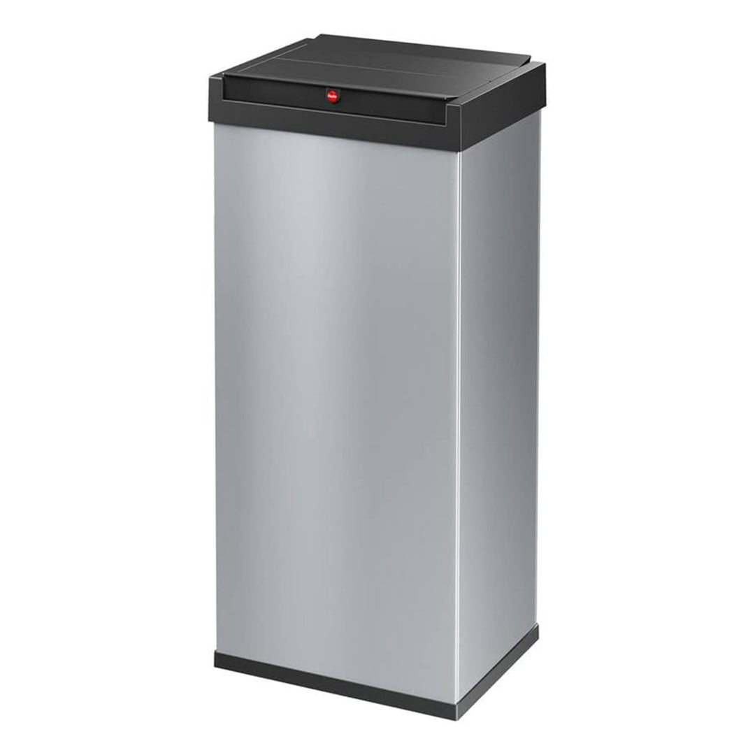 Hailo 52L 13.7 Gallon Steel Trash Can Self-Closing Lid Big-Box Swing XL, Silver - VMInnovations