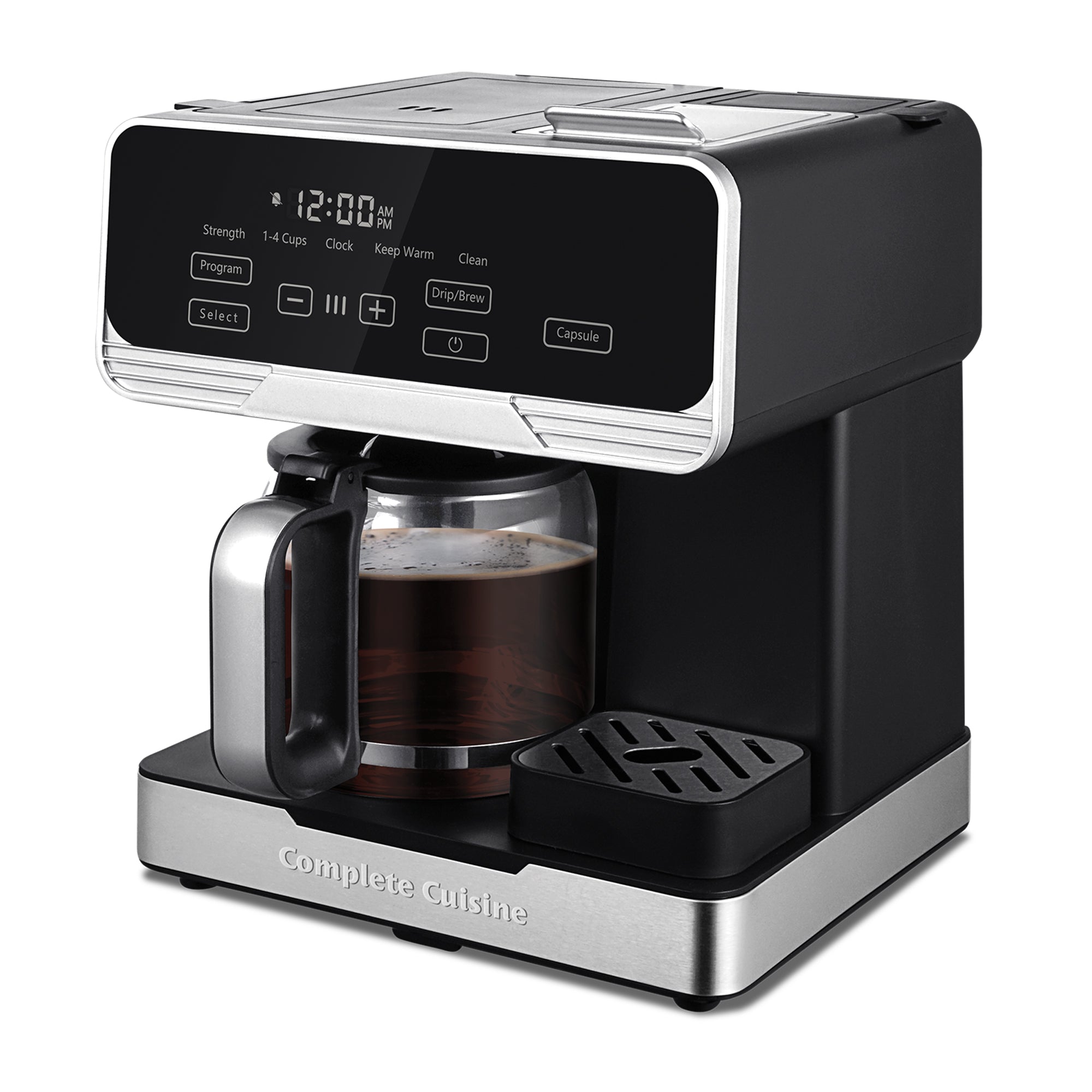Complete Cuisine 2-in-1 Coffee Maker, 12-Cup Pot & Single-Serve Pod (Open Box) - VMInnovations