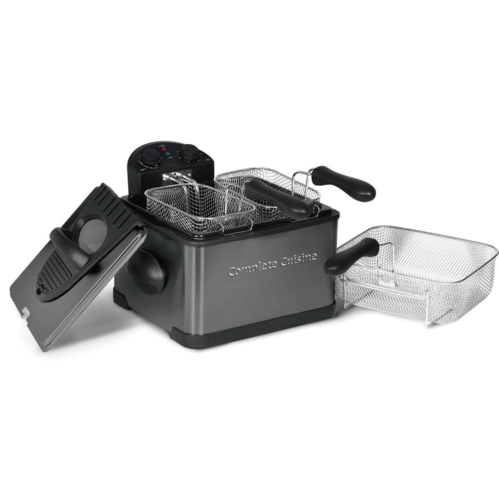 Complete Cuisine 4 Liter Electric Deep Fryer with 3 Fryer Baskets, Lid & Filter - VMInnovations