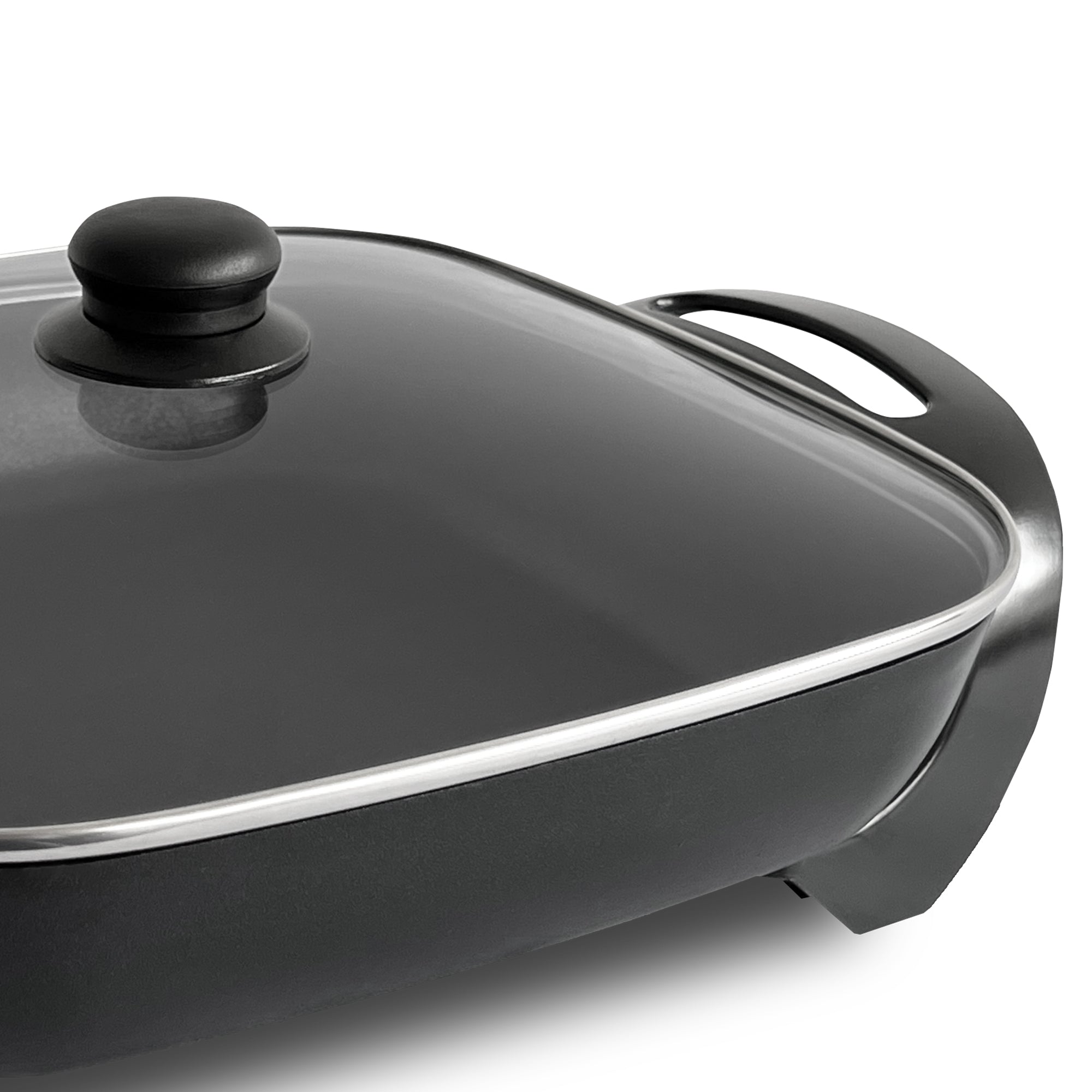 Complete Cuisine Skillet with Glass Lid and Temperature Settings, 12" (Open Box) - VMInnovations