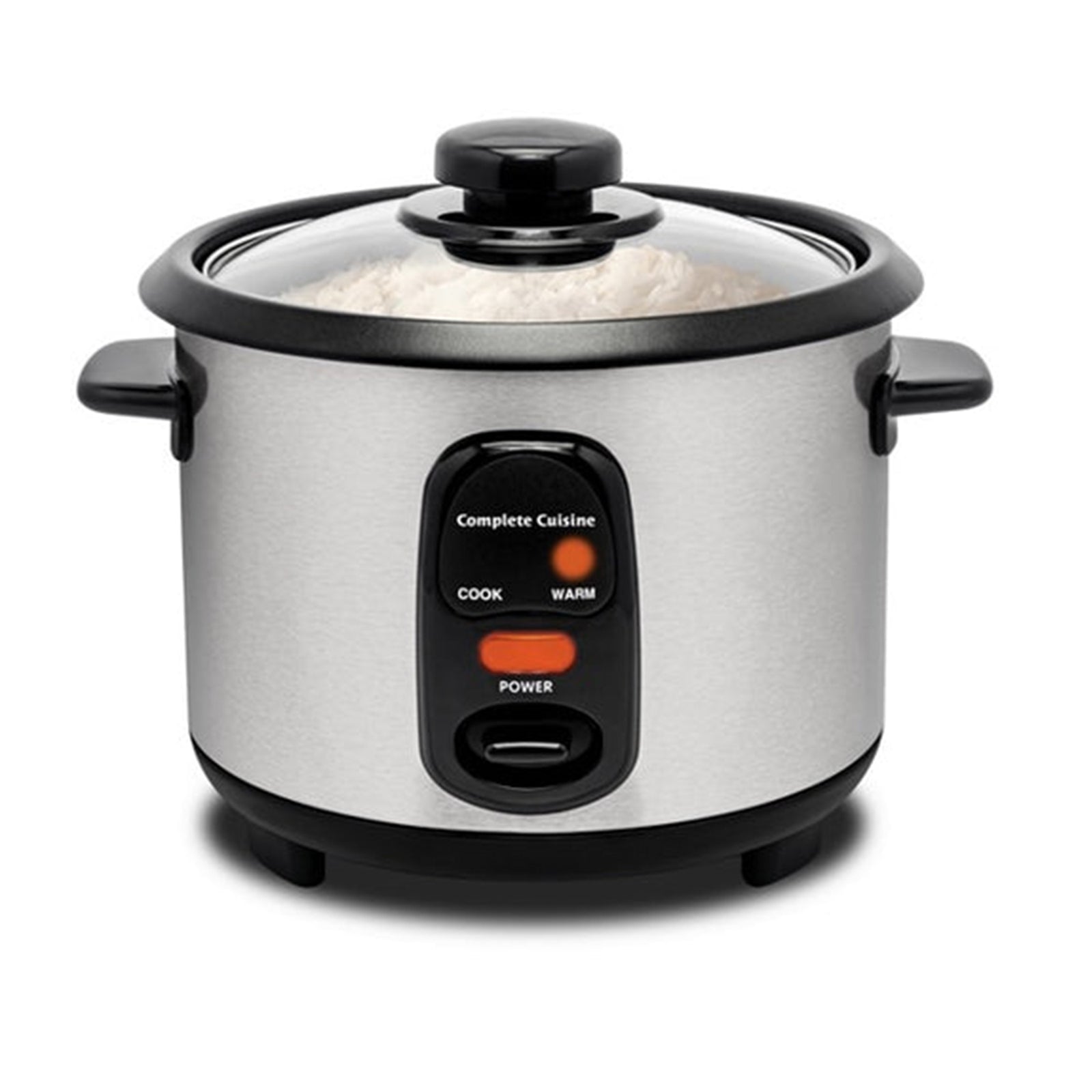 Complete Cuisine Electric Rice Cooker Multi-Function Steamer Pot, 10-Cup, Silver - VMInnovations