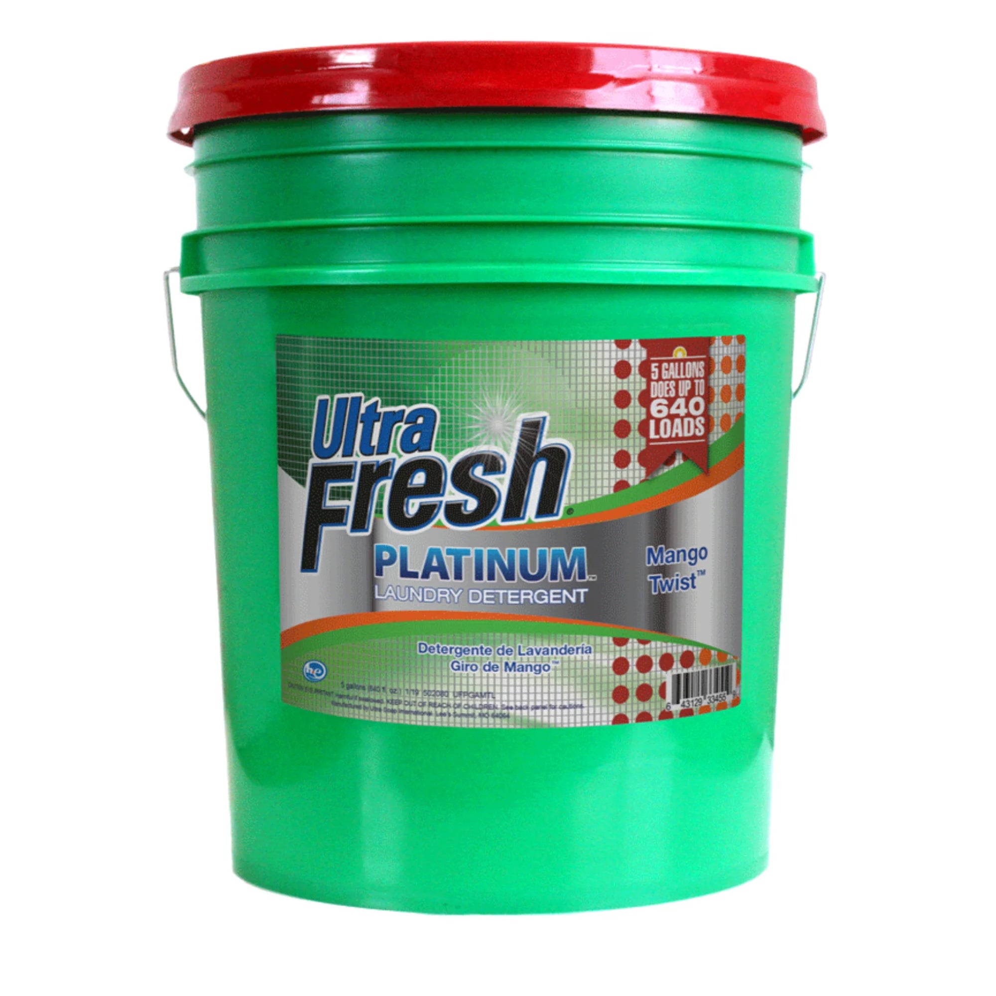 Ultra Fresh 3X Platinum Laundry Detergent, Up to 640 Loads, Mango Twist, 5 Gal - VMInnovations