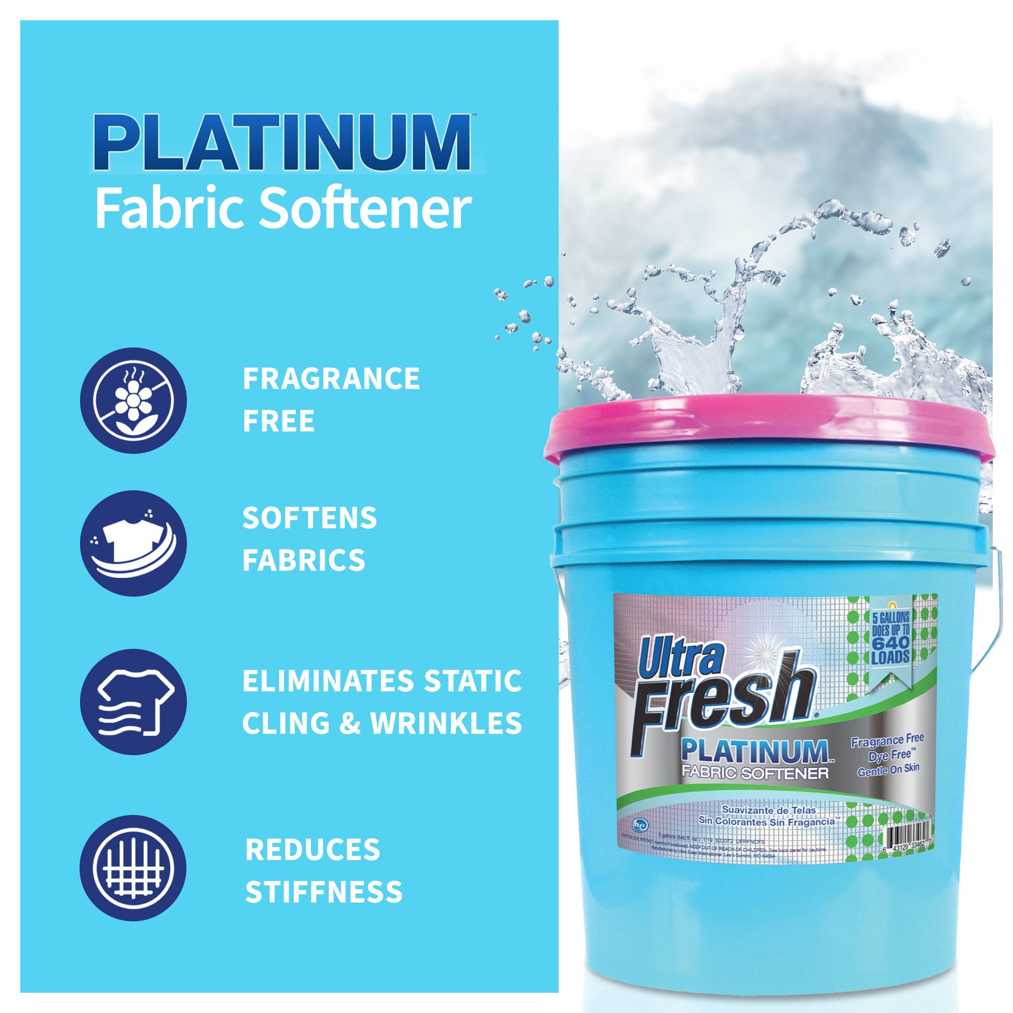 Ultra Fresh Platinum Fabric Softener and 2 Pack 6X Laundry Detergent Sheets