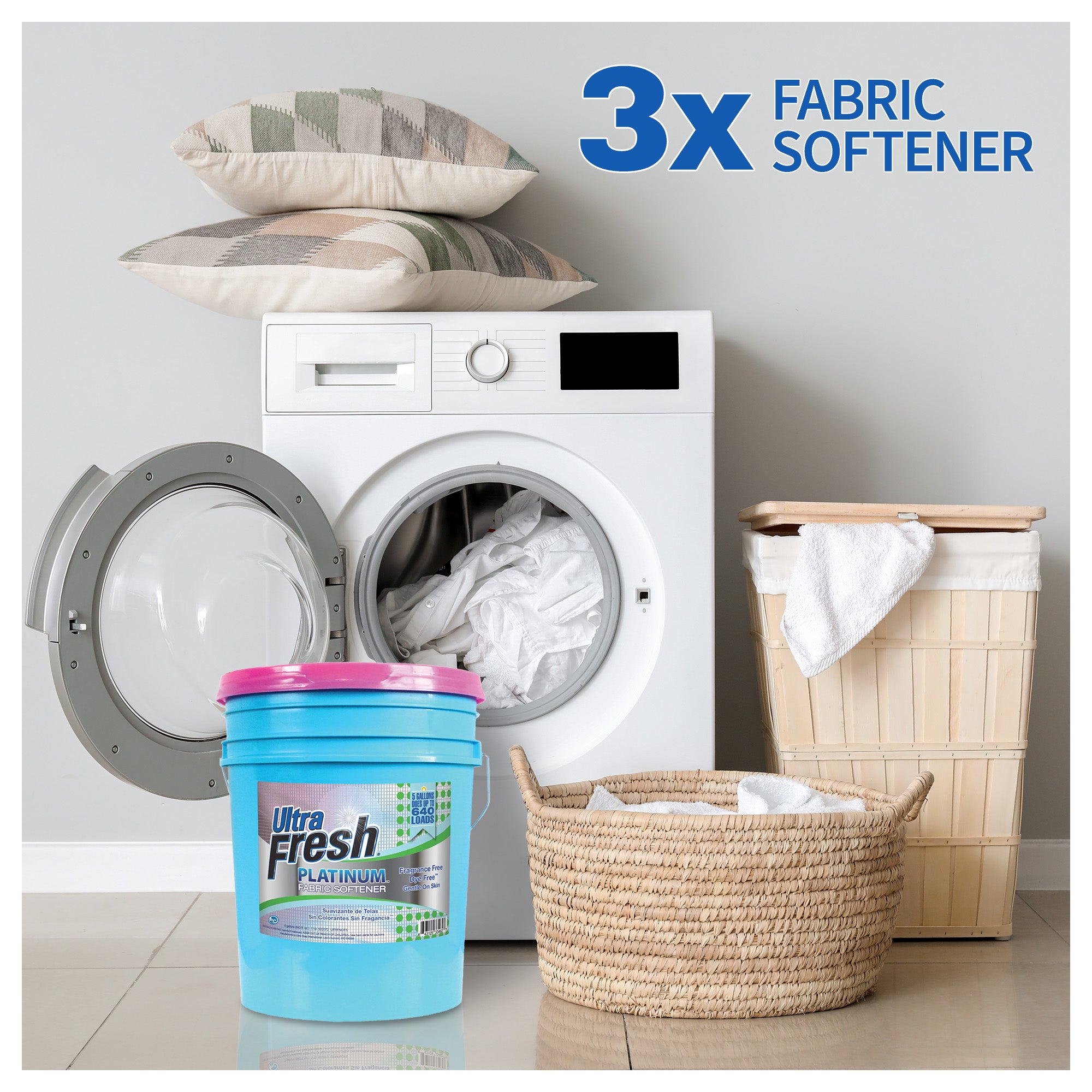 Ultra Fresh Platinum Fabric Softener and 2 Pack 6X Laundry Detergent Sheets