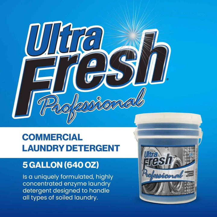 Ultra Fresh® Professional™ Commercial Laundry Detergent with Pump, 5 Gallons - VMInnovations