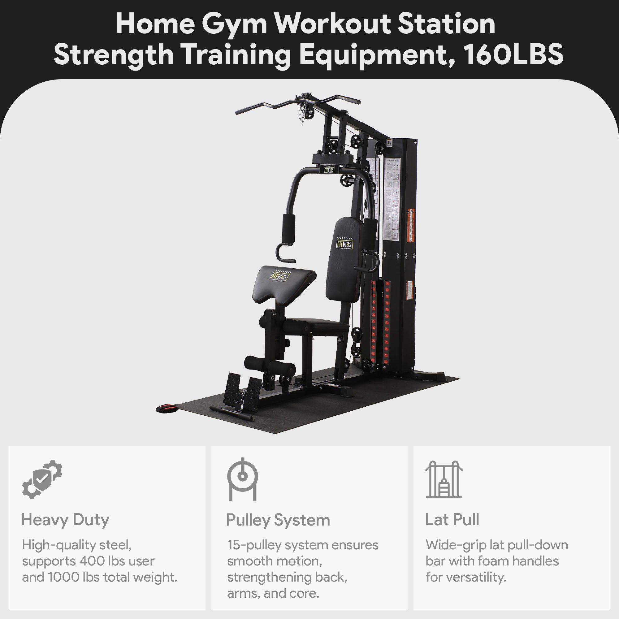 BalanceFrom Multifunctional Home Gym Workout Station Strength Training Equipment - VMInnovations