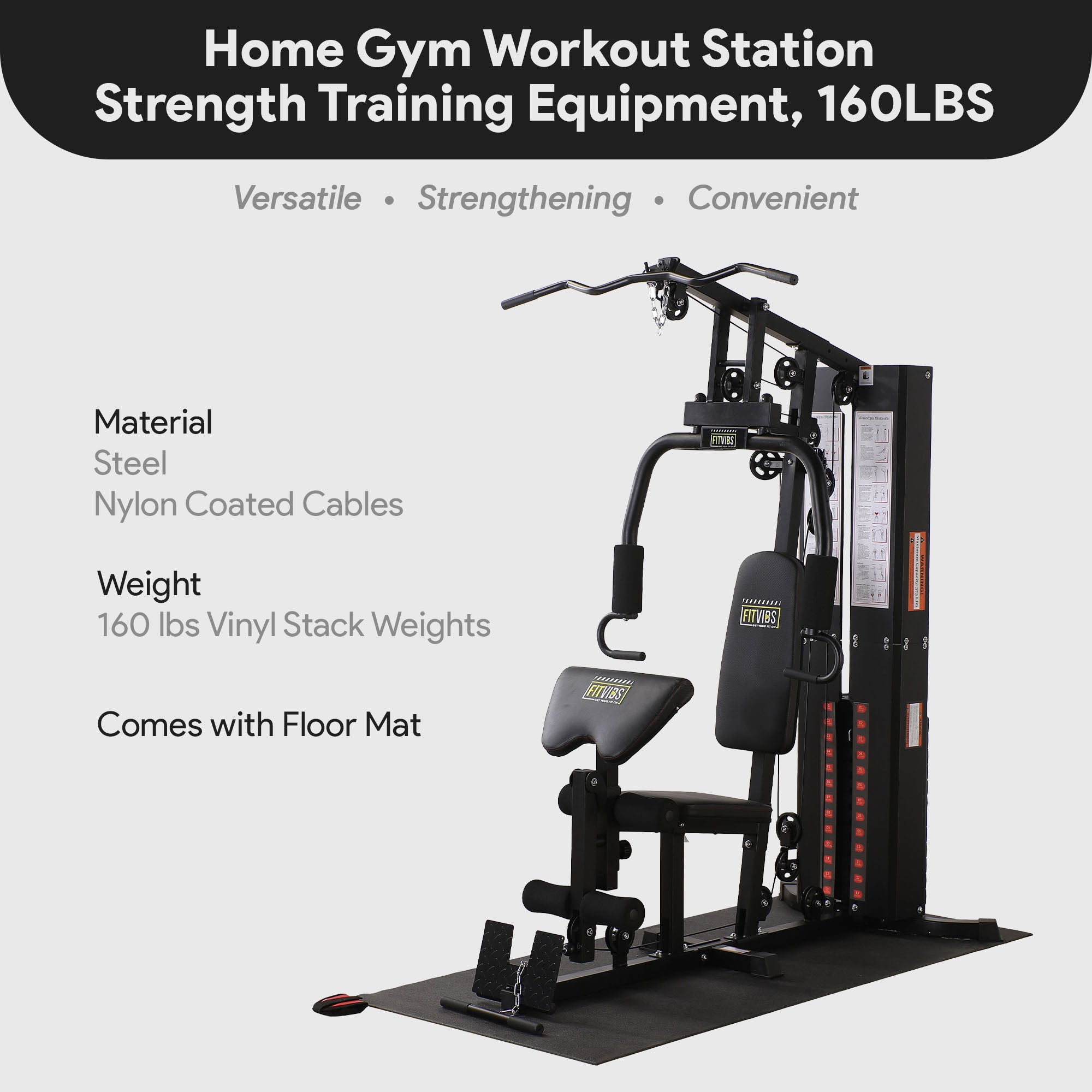 BalanceFrom Multifunctional Home Gym Workout Station Strength Training Equipment - VMInnovations