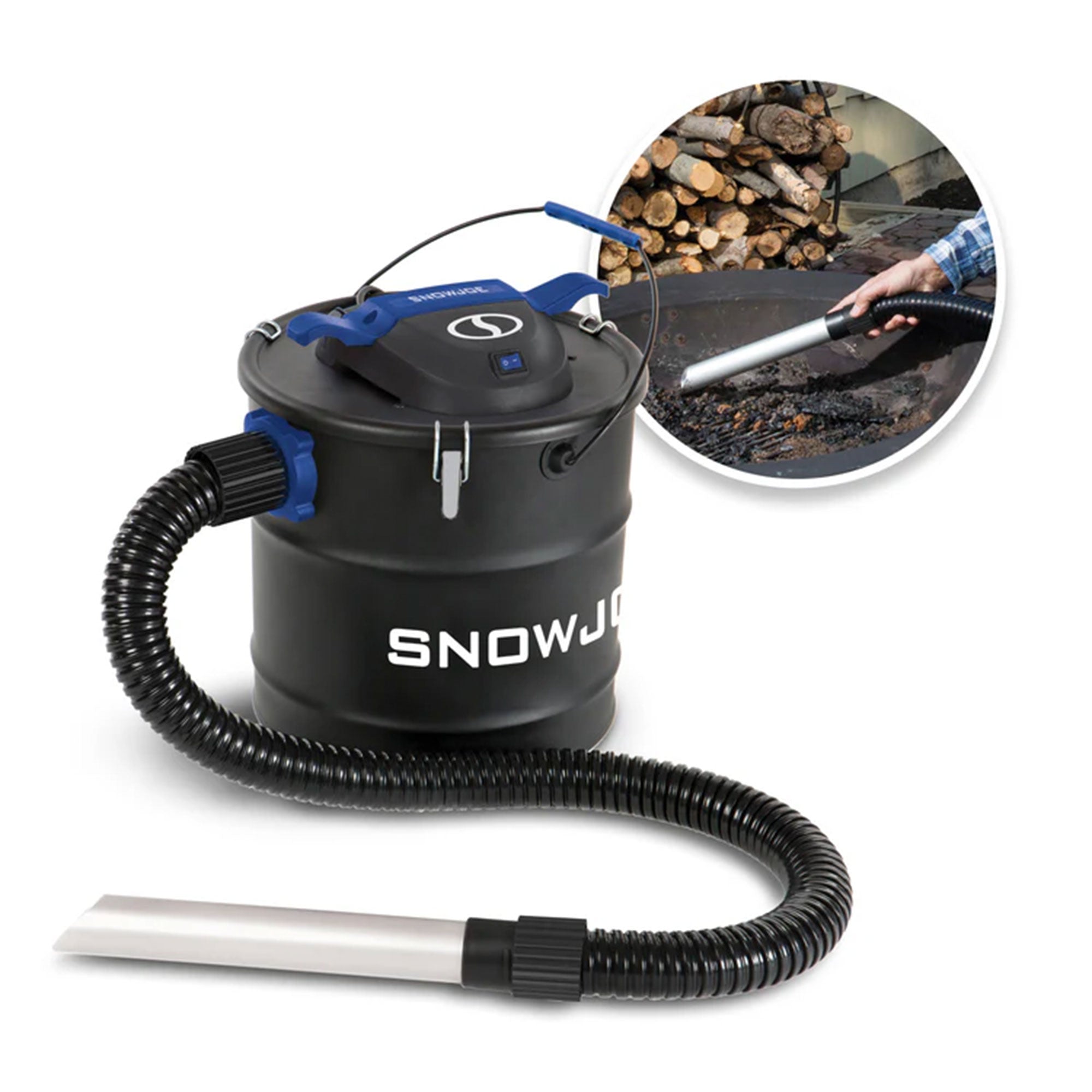 Snow Joe 4.8 Gallon Bagless Ash Vacuum Cleaner, Metal Canister, Blue (Open Box)