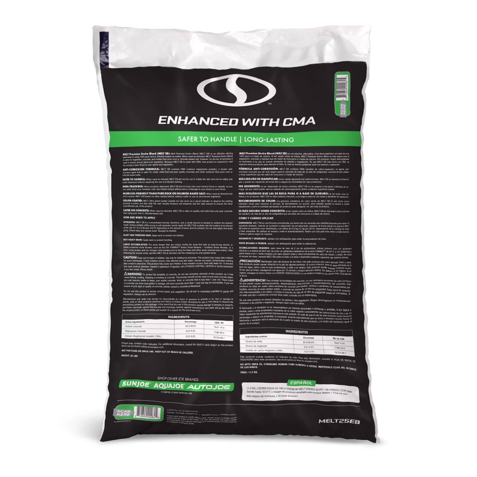 Snow Joe 2 Pack Melt Enviro Blend Ice/Snow Deicer, Pet-Friendly for Driveways