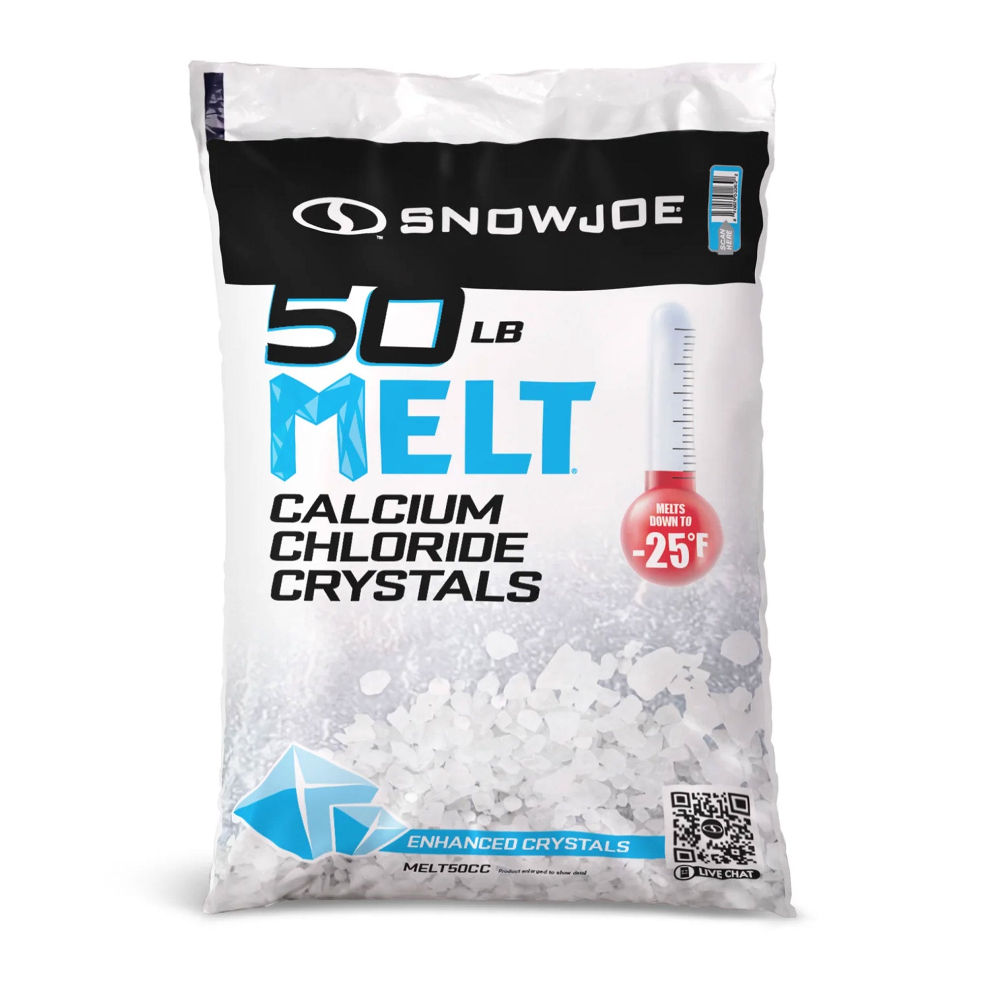 Snow Joe 20 Pack Melt 2 Go Crystal Snow & Ice Melt for Sidewalk, 50Lb Bag, White - VMInnovations
