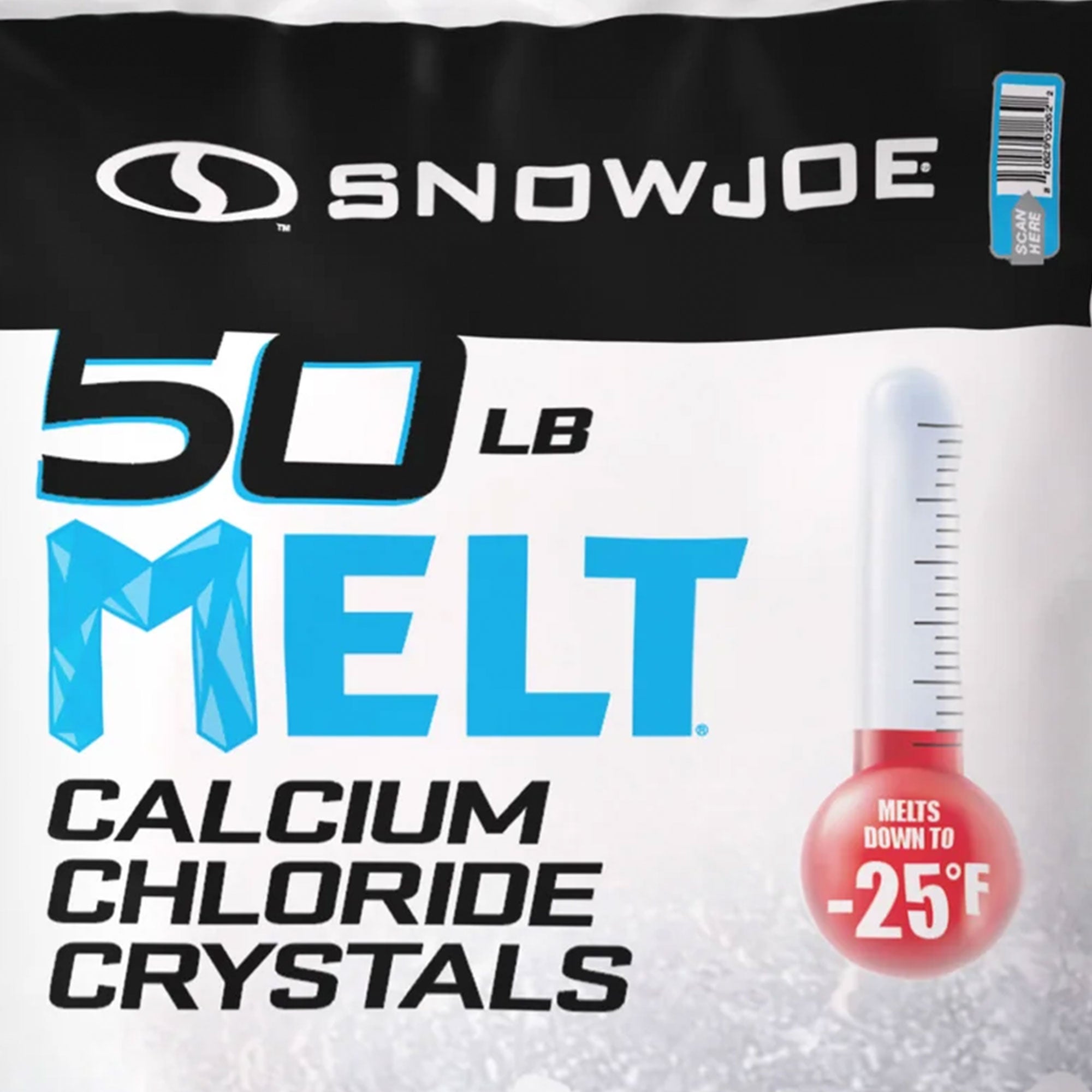 Snow Joe 30 Pack Melt 2 Go Crystal Snow & Ice Melt for Sidewalk, 50Lb Bag, White