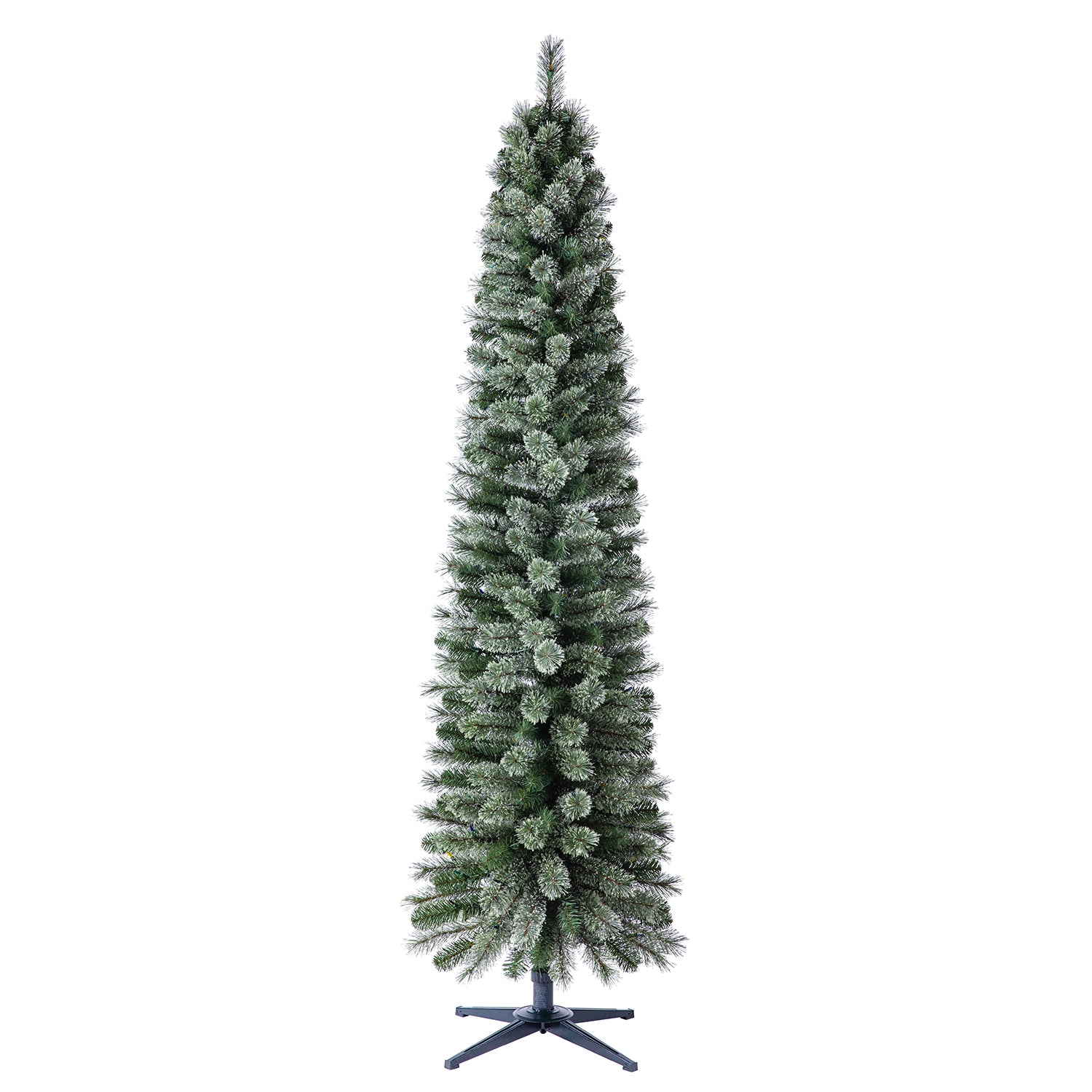 Home Heritage Stanley Pine Artificial Christmas Tree, 7' with Metal Base Stand - VMInnovations