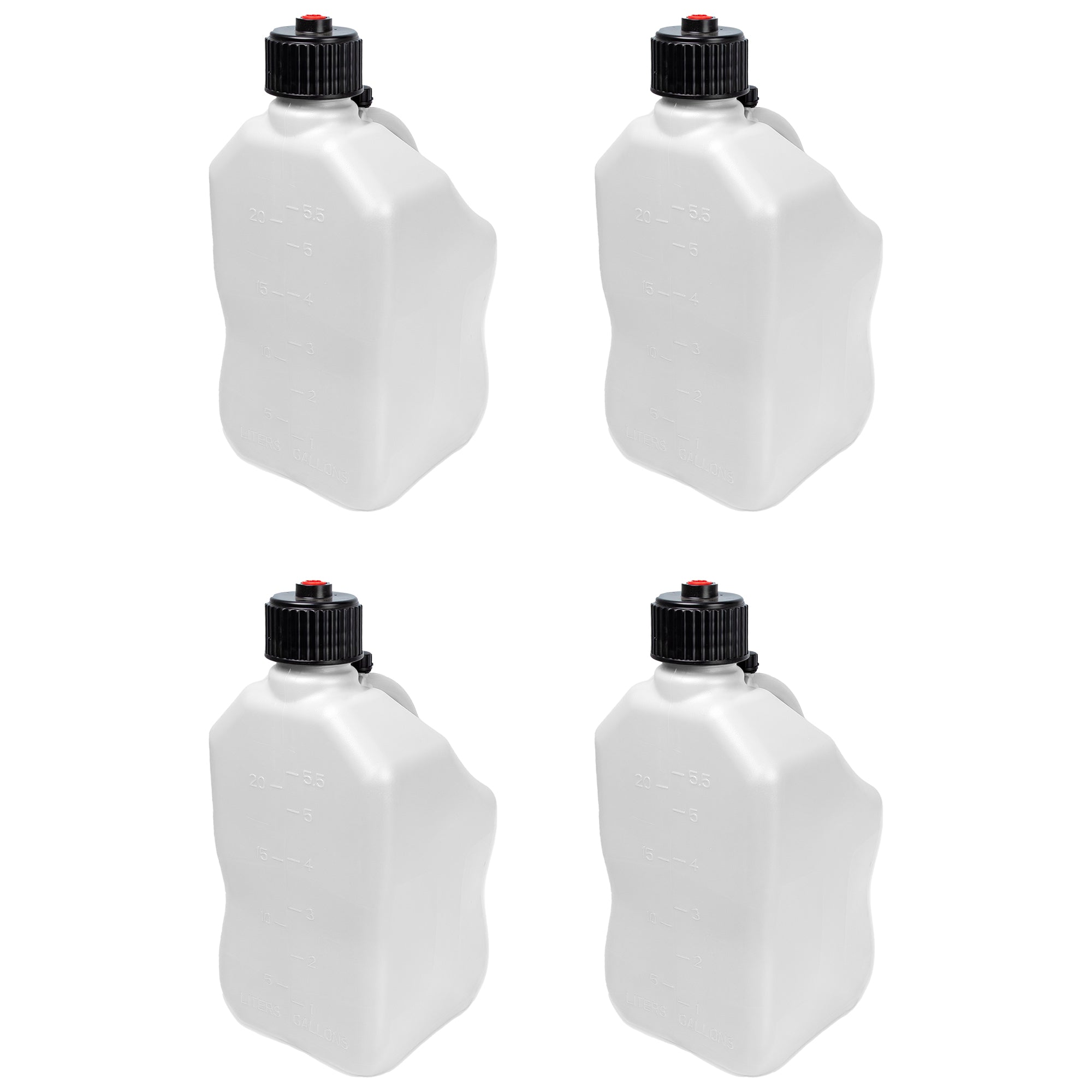 Bushman 4pk U-Jug Storage Jug, Portable Plastic Container, 5.5Gal (Open Box)