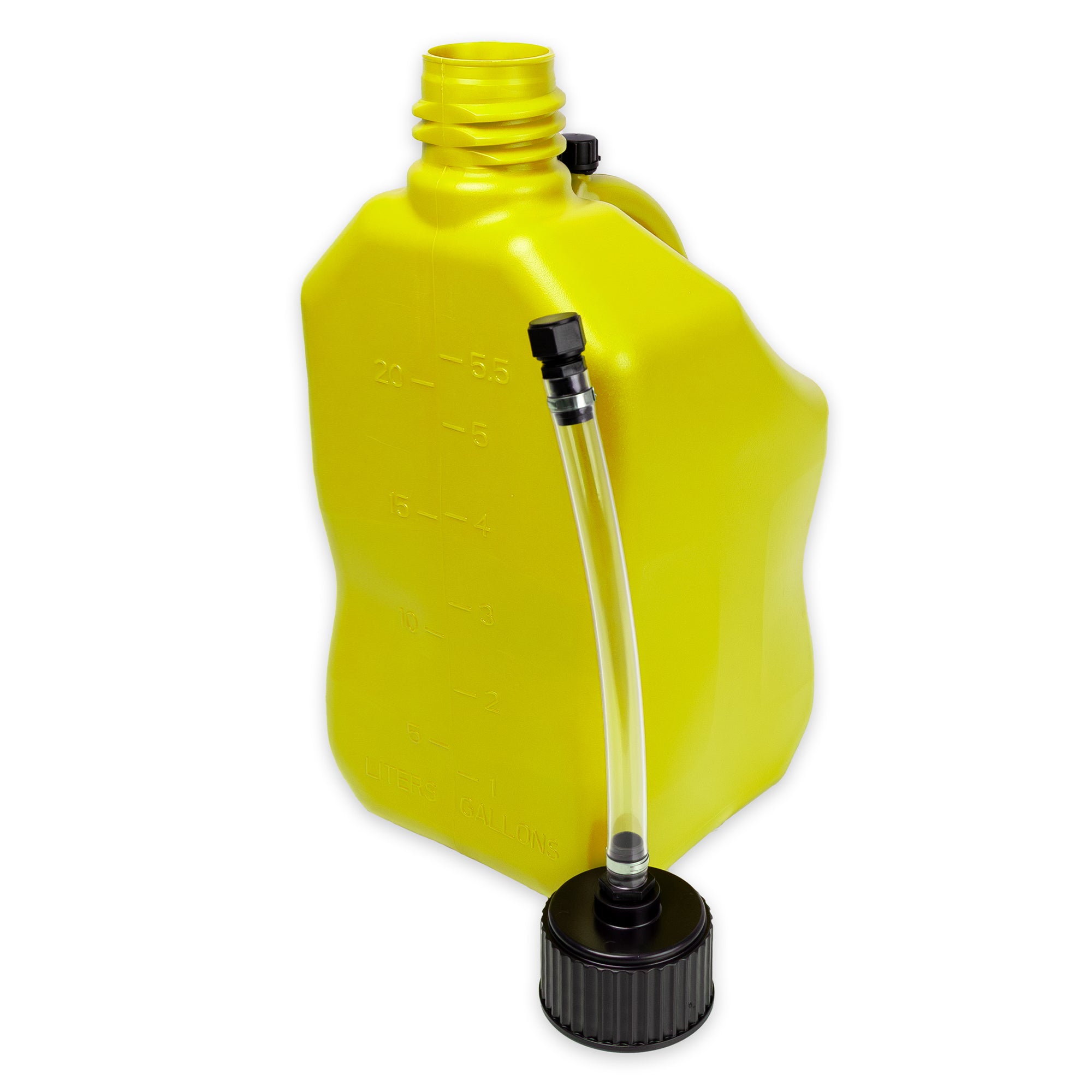 Bushman 4 Pack U-Jug Storage Jug, Portable Plastic Container, 5.5 Gal, Yellow - VMInnovations