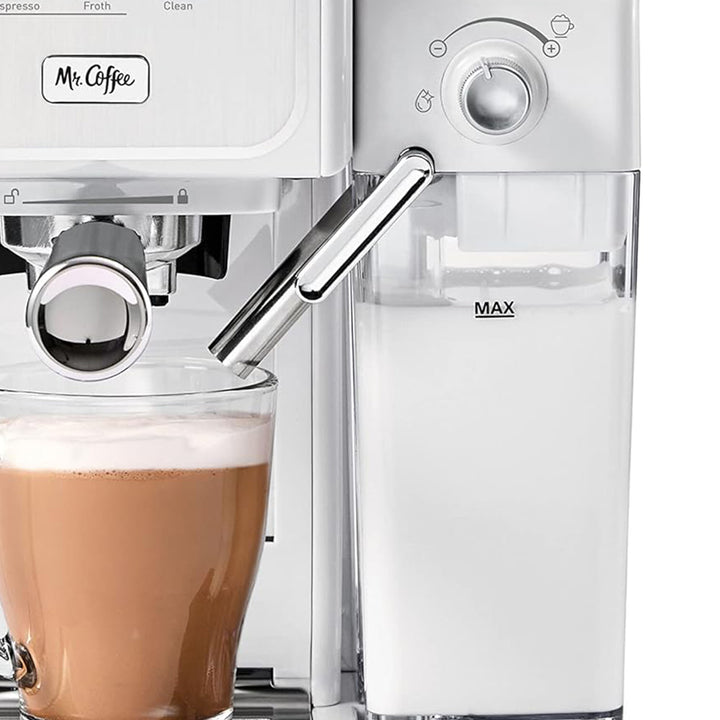 Mr. Coffee One-Touch CoffeeHouse Espresso & Latte Maker with Milk Frother, Grey - VMInnovations