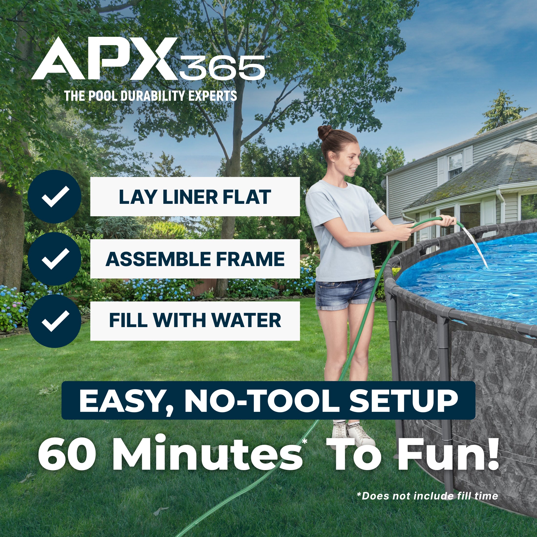 Bestway APX 365 20'x52" Round Above Ground Swimming Pool Set with Pump & Ladder - VMInnovations