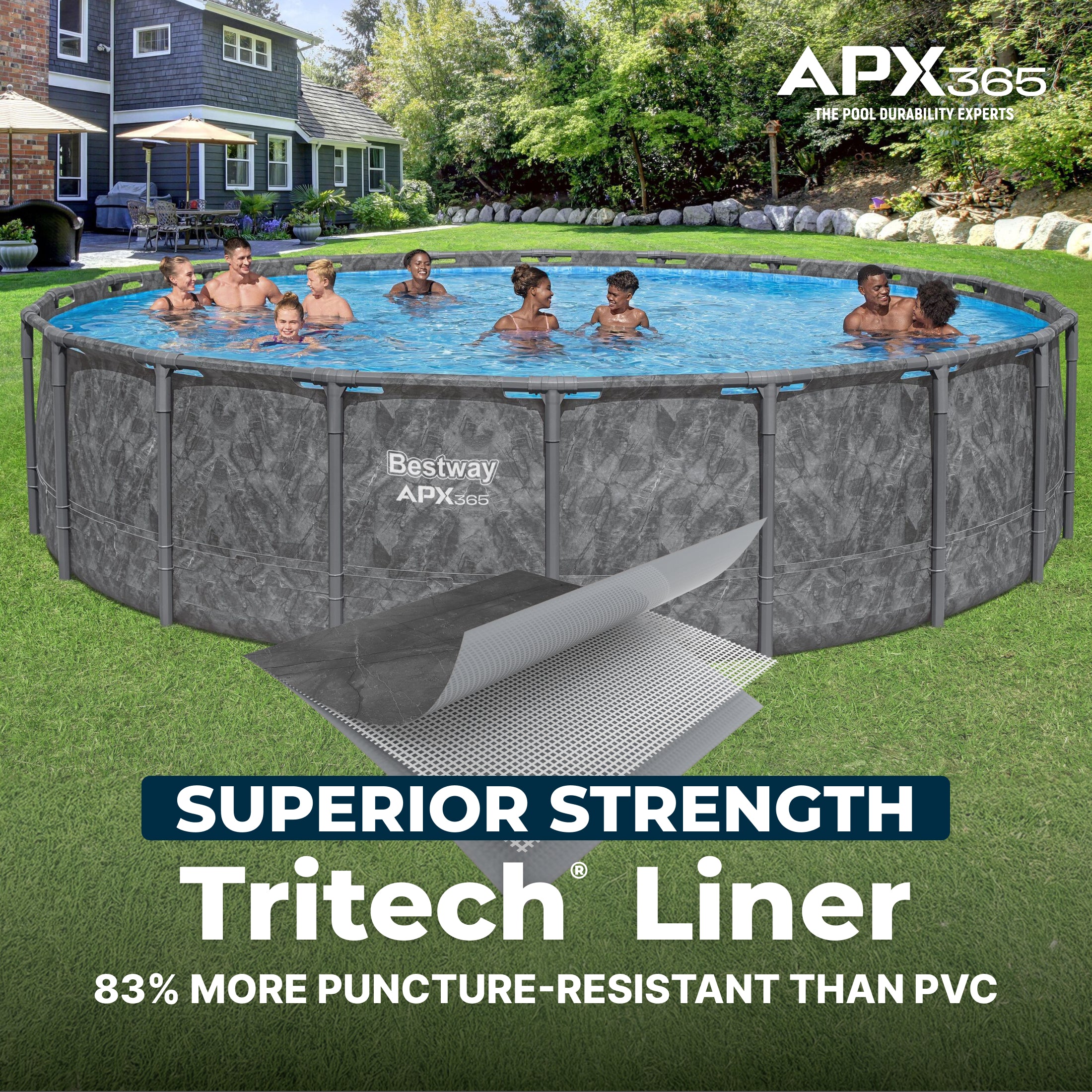 Bestway APX 365 20'x52" Round Above Ground Swimming Pool Set with Pump & Ladder - VMInnovations